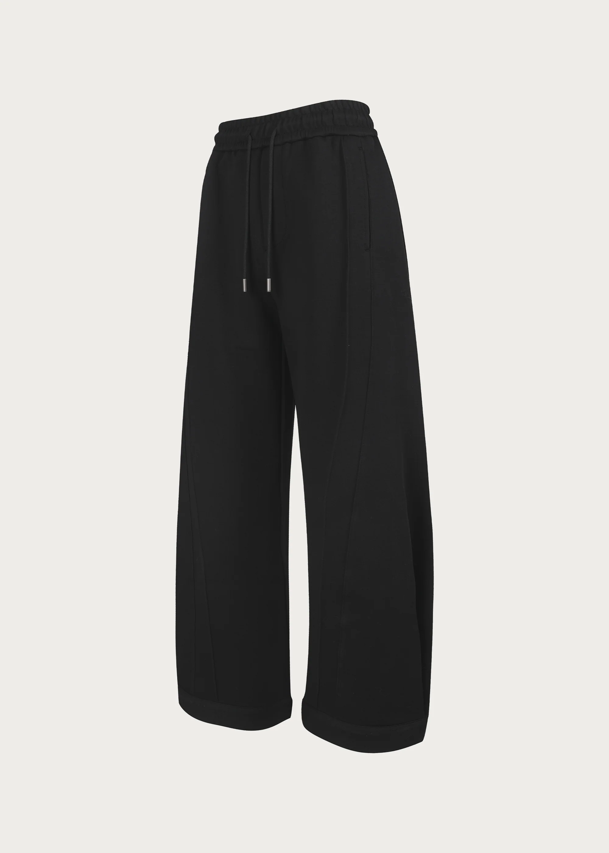 3D-Cut Casual Sweatpants Black - Image 3
