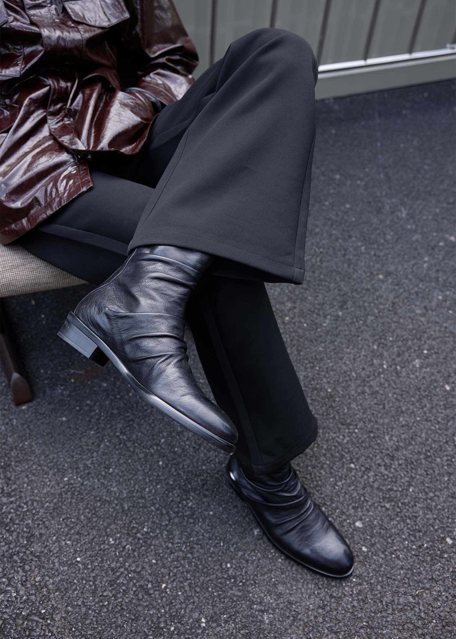 Ankle boots Ruched Full-Grain Horsehide - Image 3