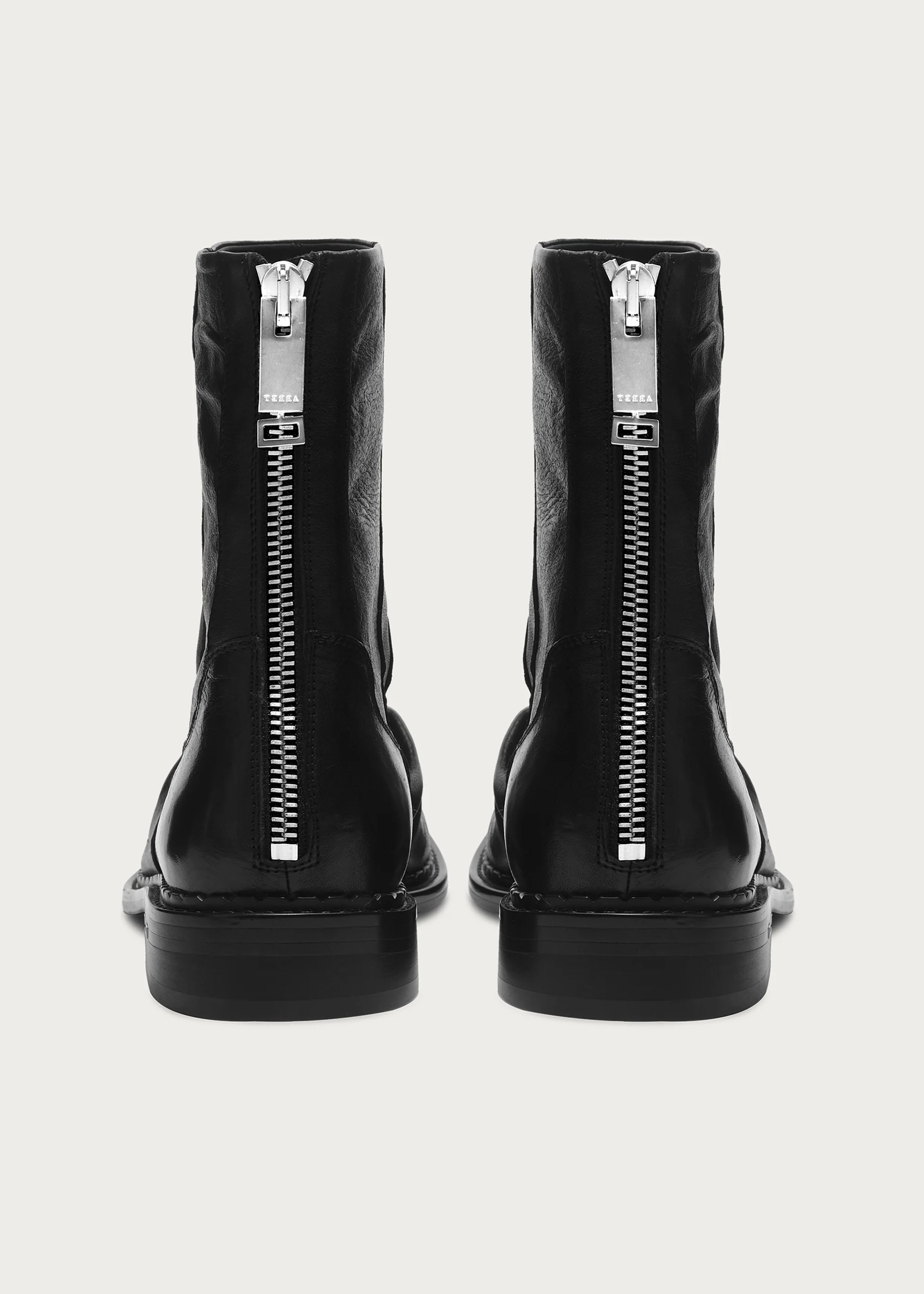 Ankle boots Square-toe Ruched Washed-horsehide - Image 9