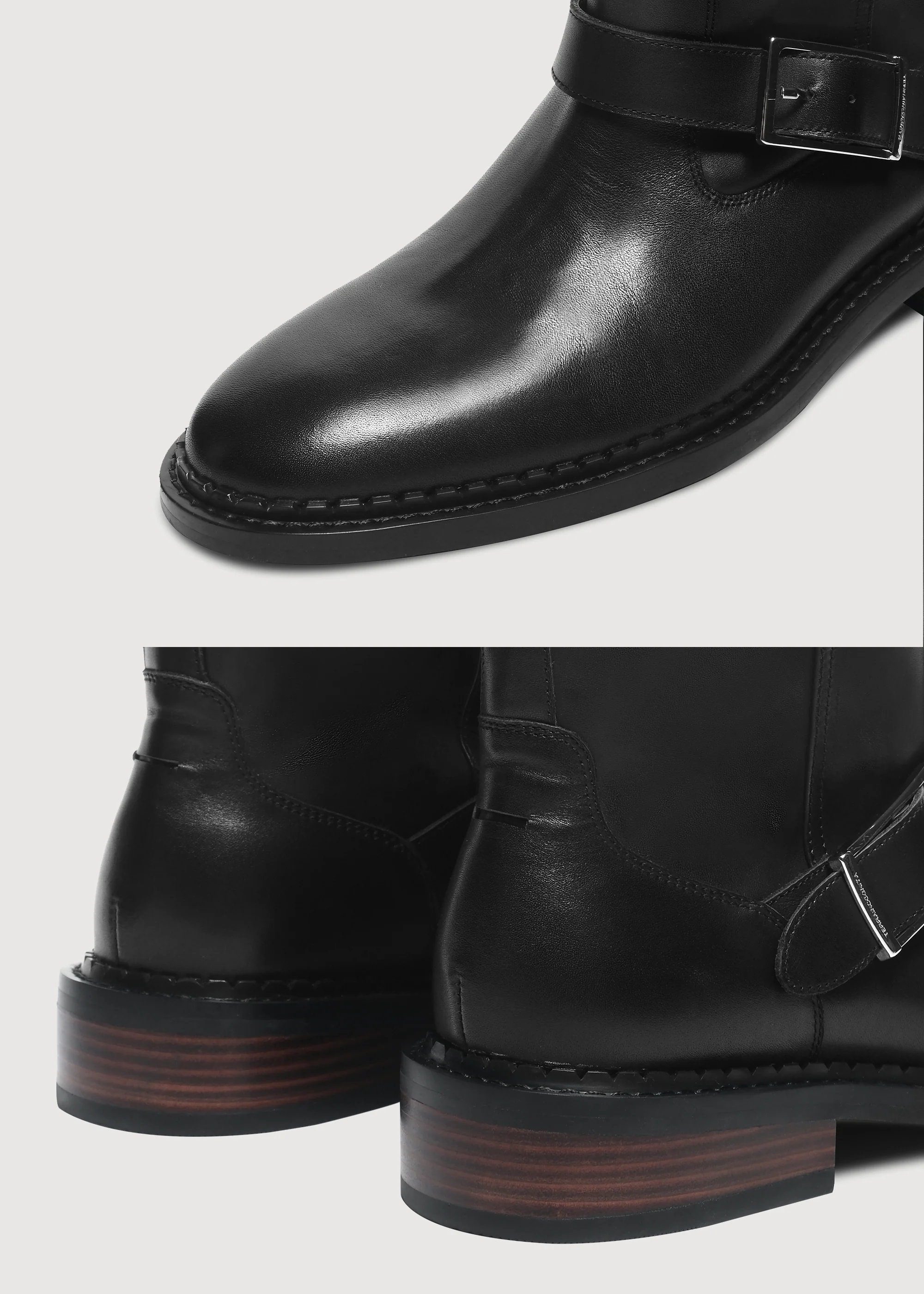 Ankle boots Wood-grain heel Black - Image 11