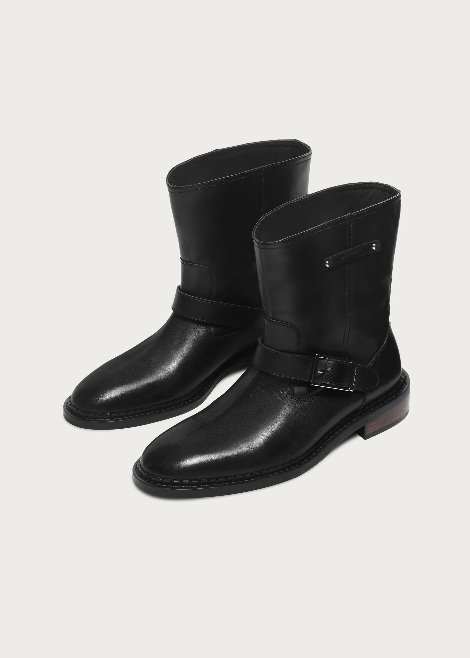 Ankle boots Wood-grain heel Black - Image 7