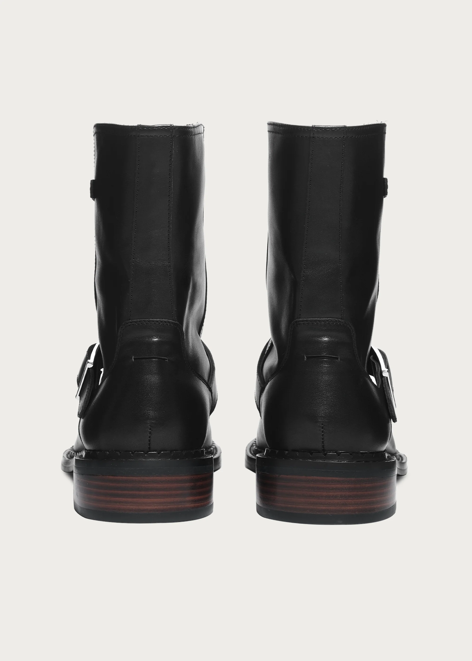 Ankle boots Wood-grain heel Black - Image 8