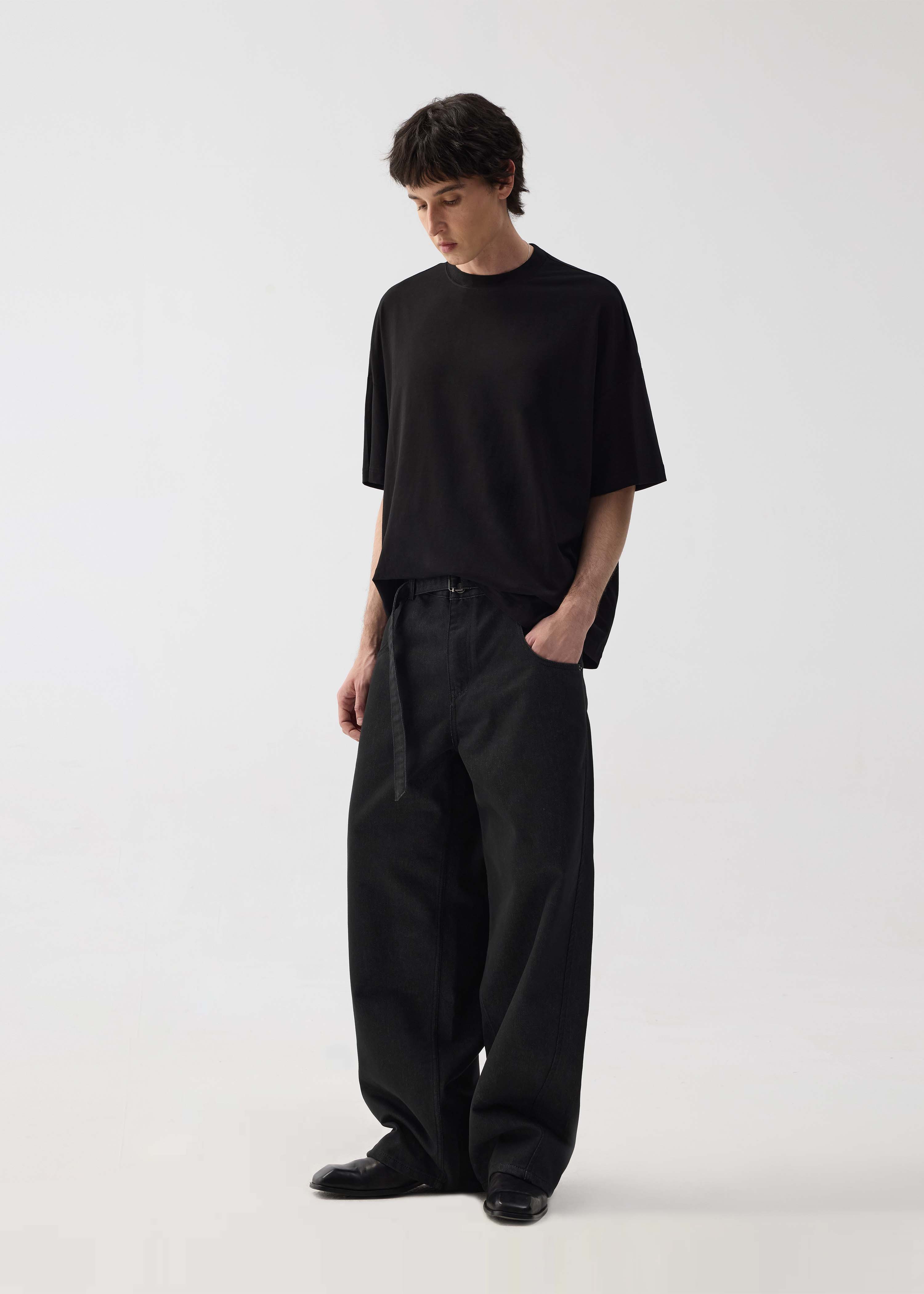 Basic Relaxed-Fit Short-Sleeve T-Shirt Black - Image 2