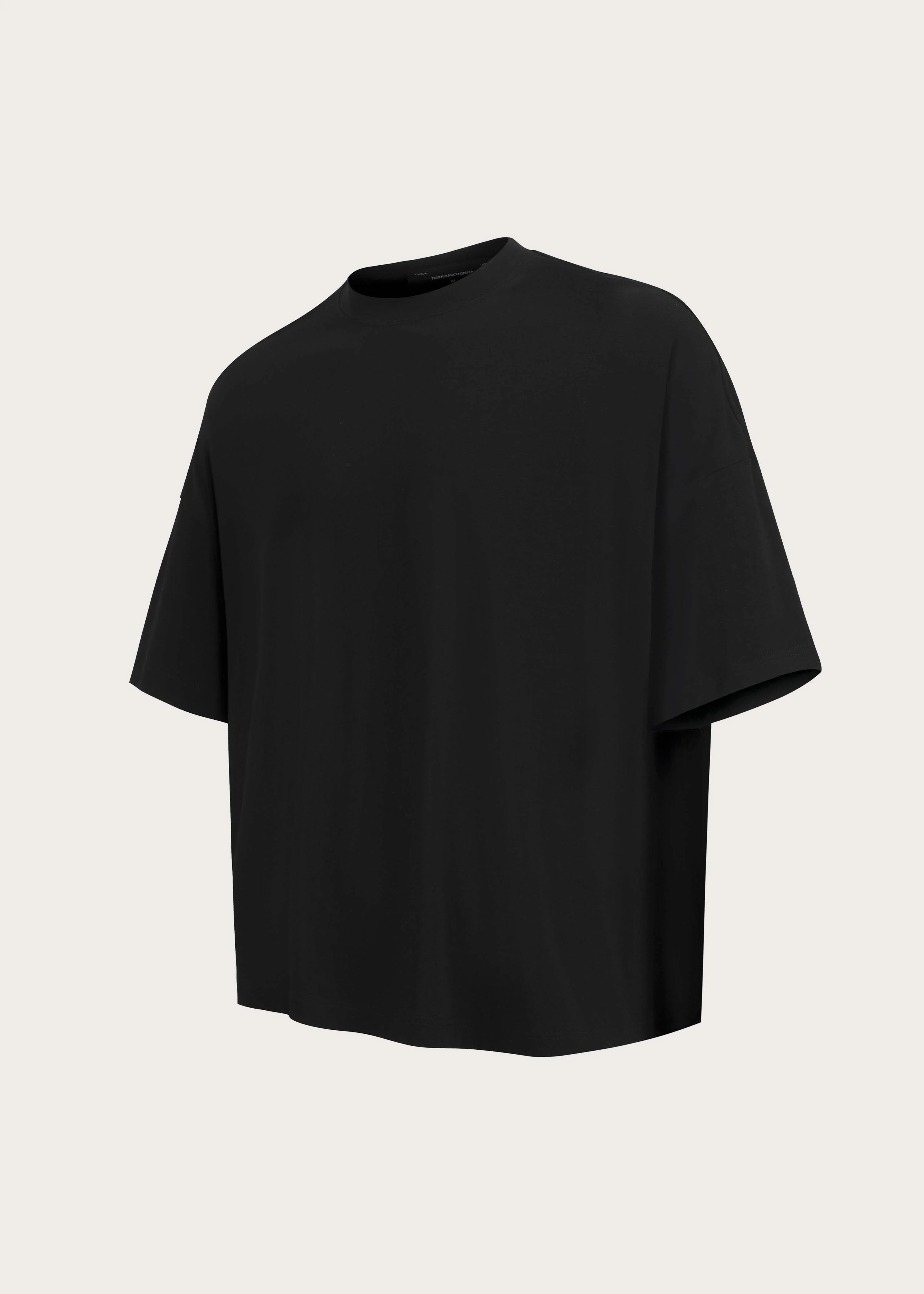 Basic Relaxed-Fit Short-Sleeve T-Shirt Black - Image 4