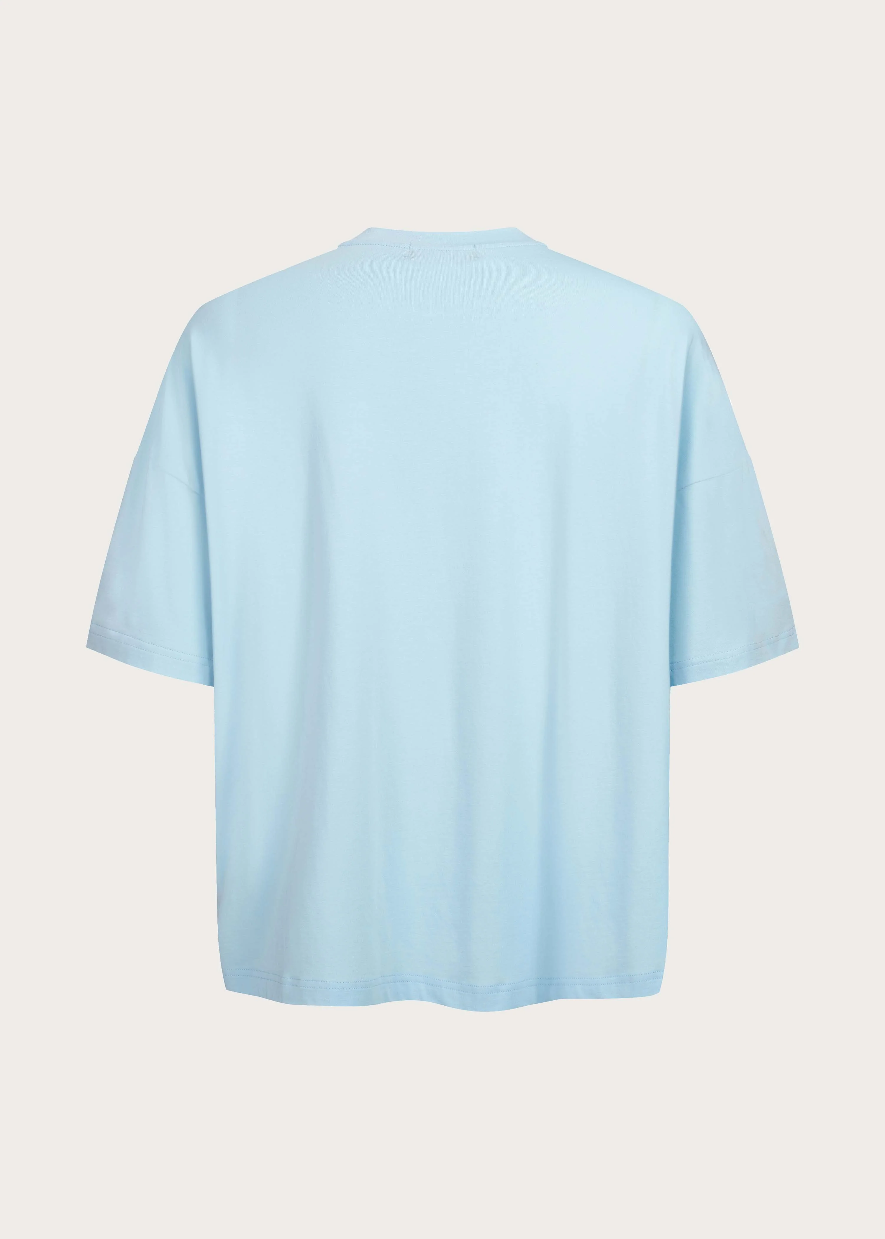 Basic Relaxed-Fit Short-Sleeve T-Shirt Blue - Image 4