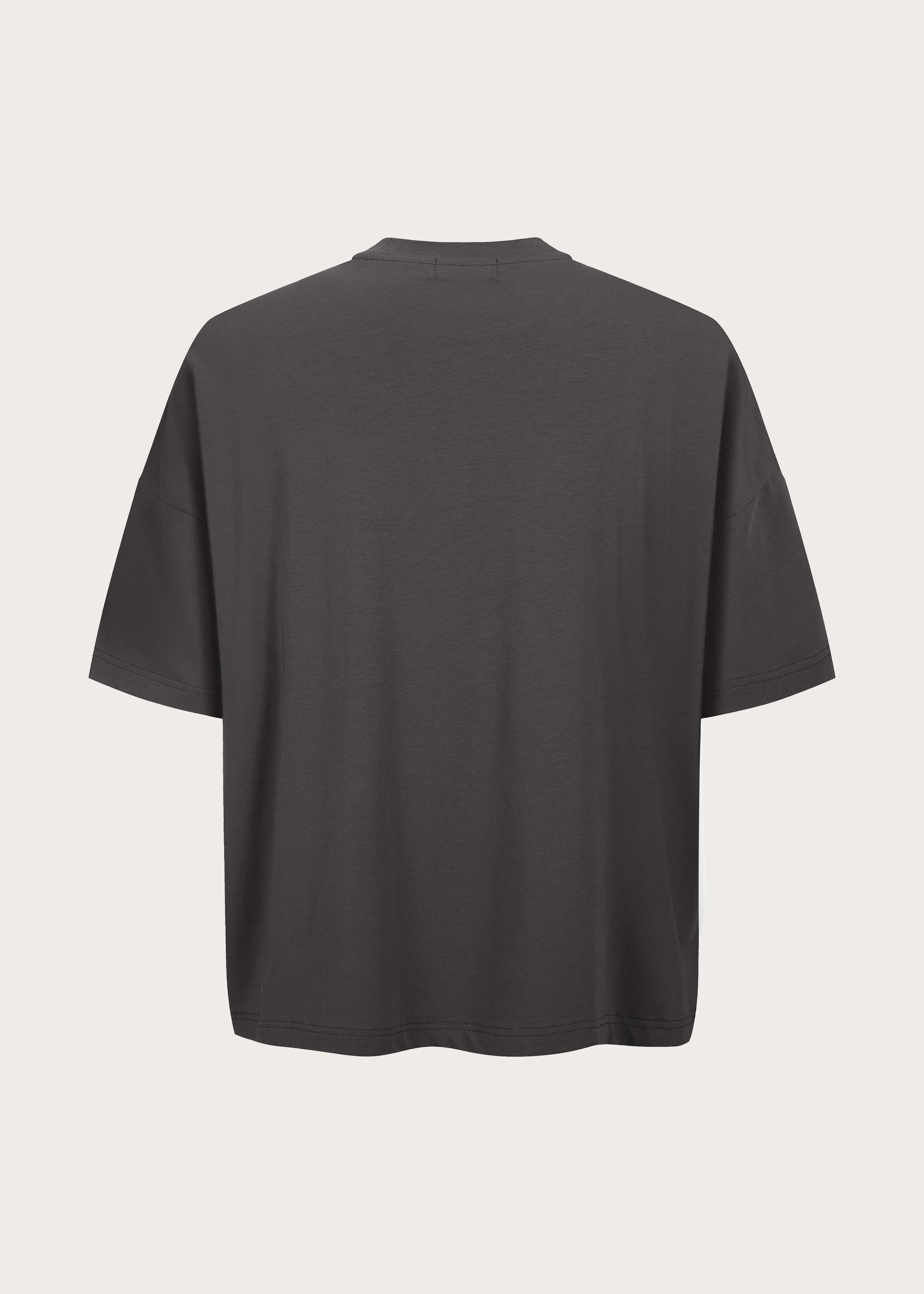 Basic Relaxed-Fit Short-Sleeve T-Shirt Grey - Image 4