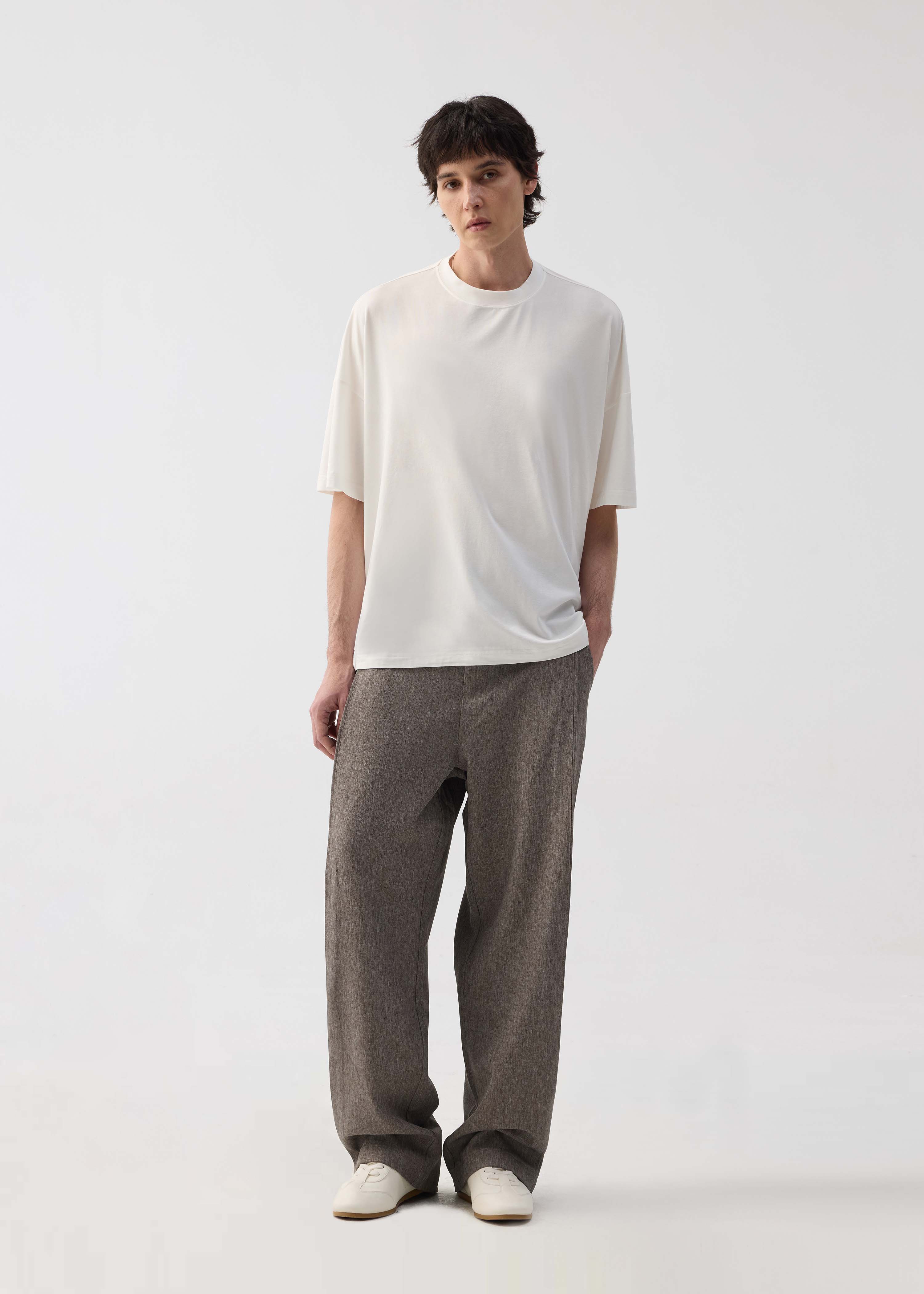Basic Relaxed-Fit Short-Sleeve T-Shirt White - Image 2