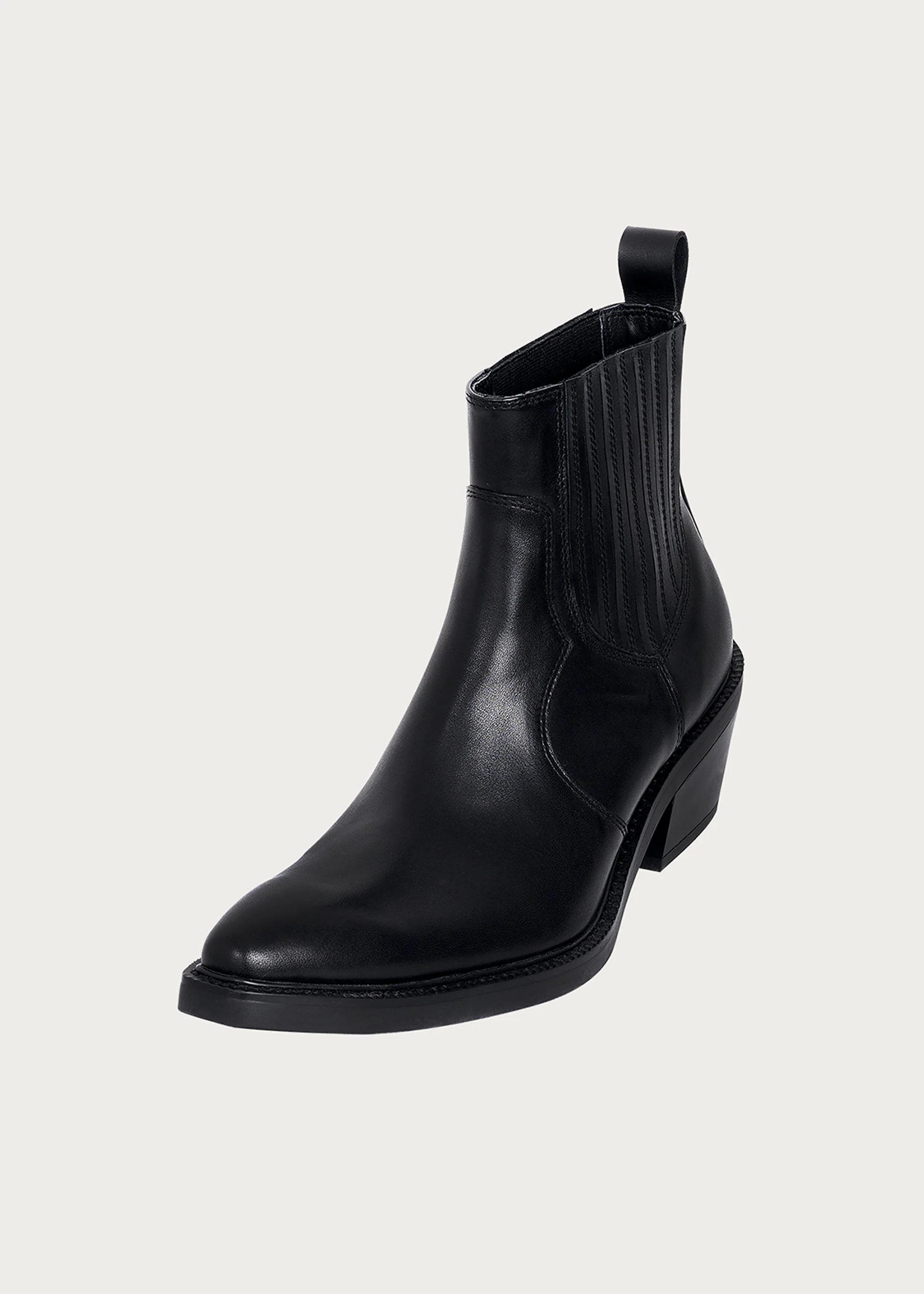 Chelsea boots Pointed-toe Calfskin Obsidian black - Image 3