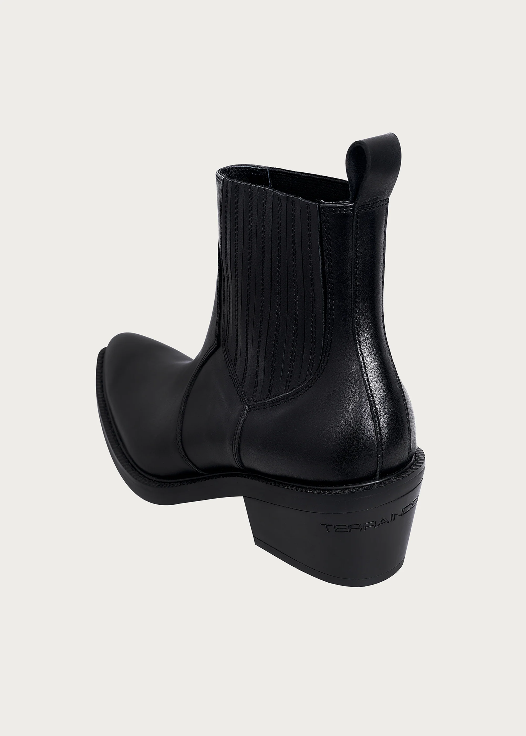 Chelsea boots Pointed-toe Calfskin Obsidian black - Image 4
