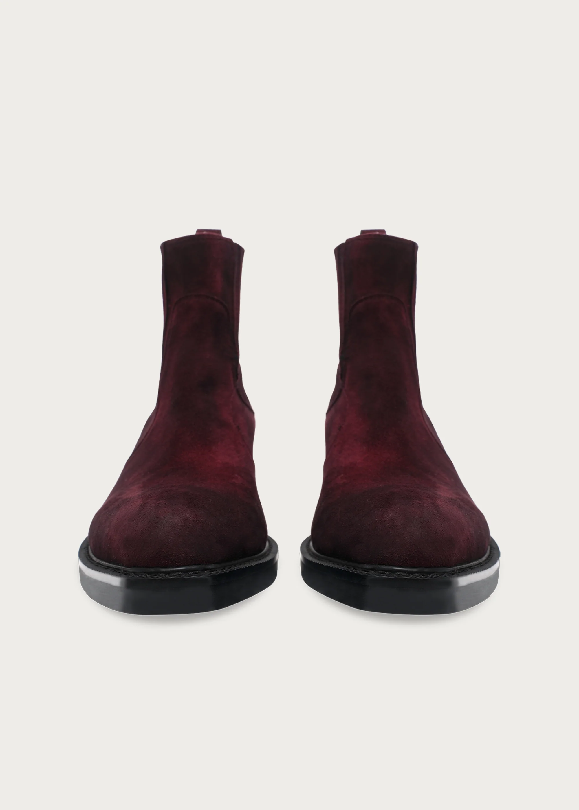 Chelsea boots Pointed-toe Velvet Garnet red - Image 5