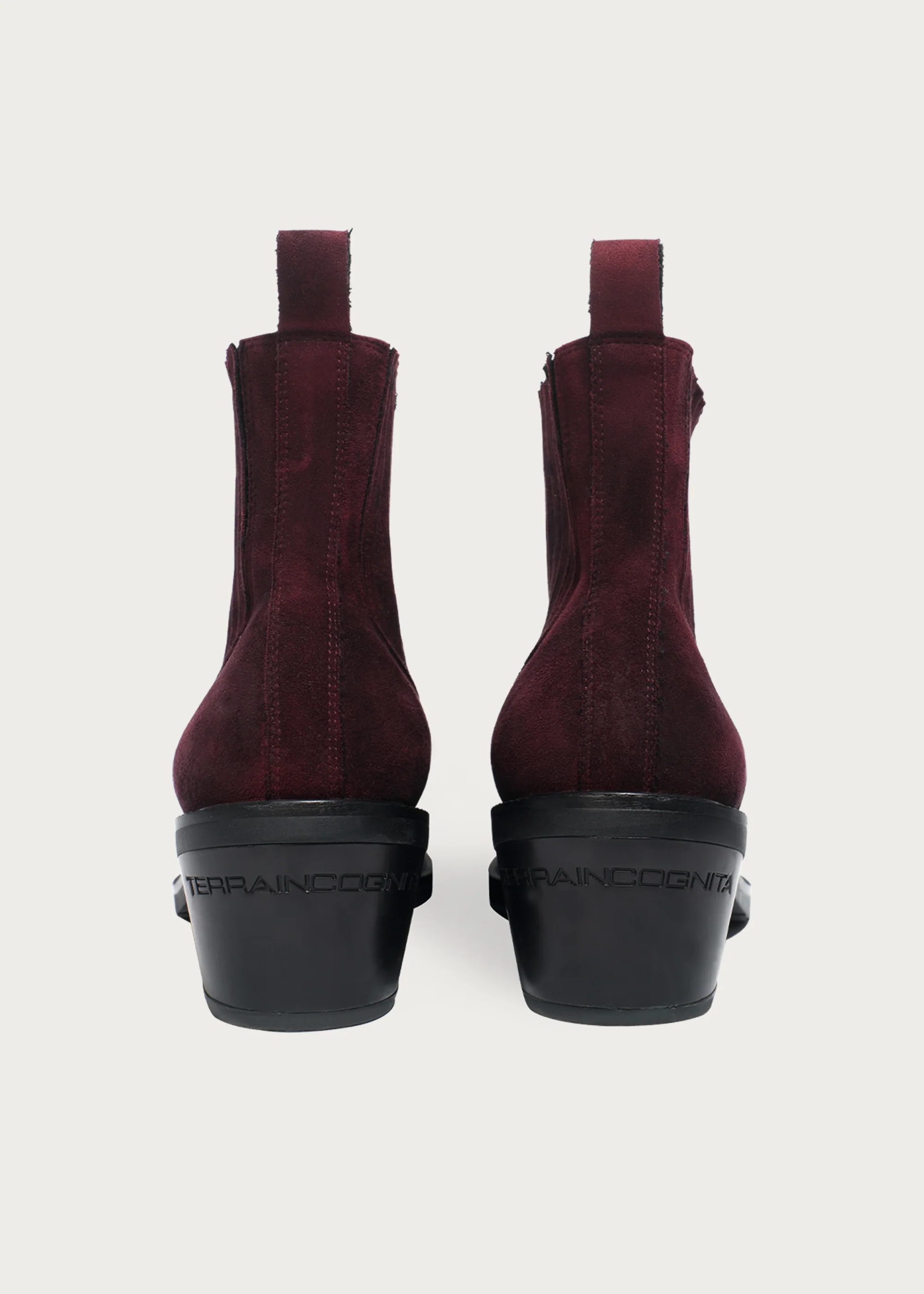 Chelsea boots Pointed-toe Velvet Garnet red - Image 6