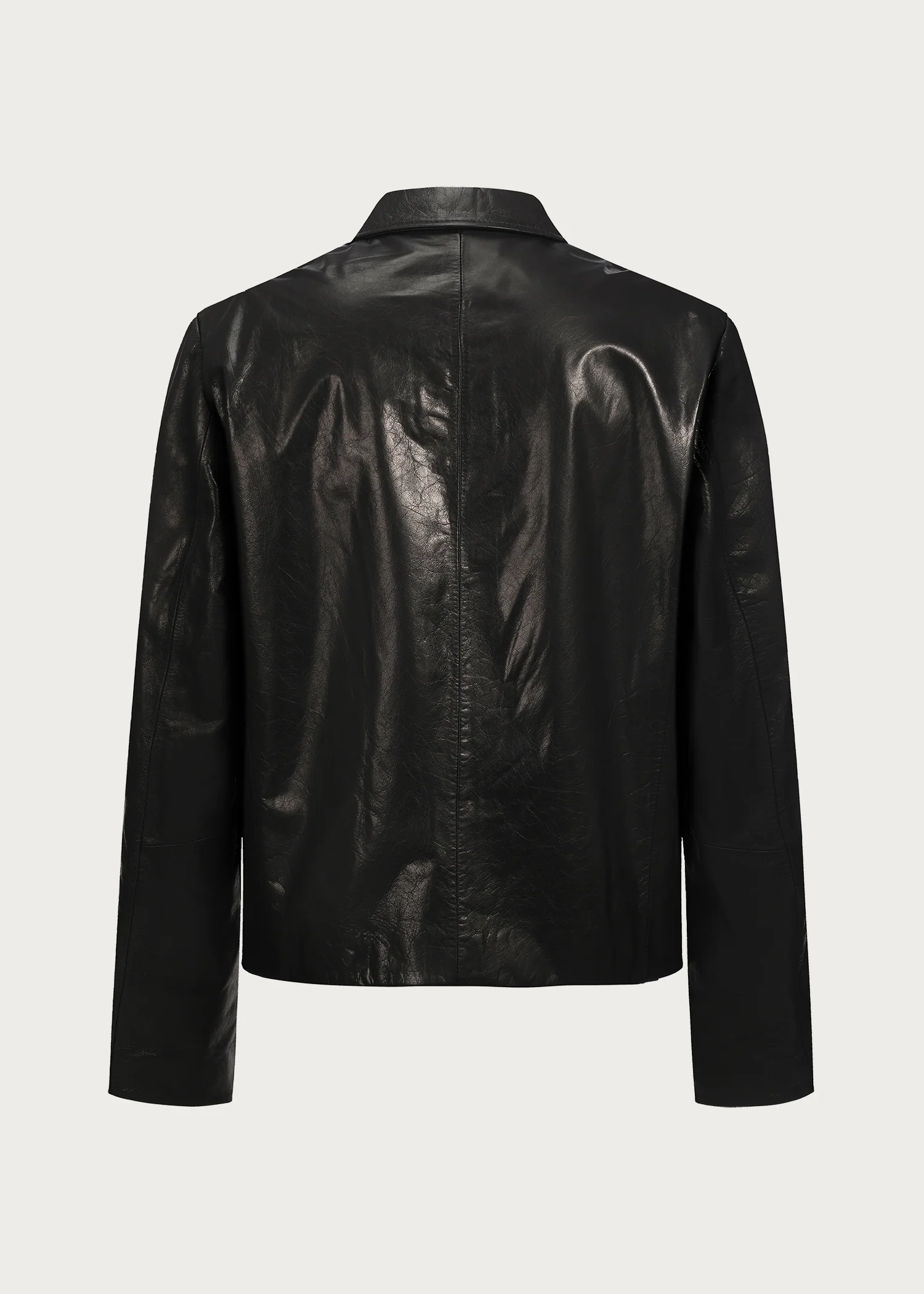 Vegetable-tanned leather zipper genuine leather jacket - Image 5