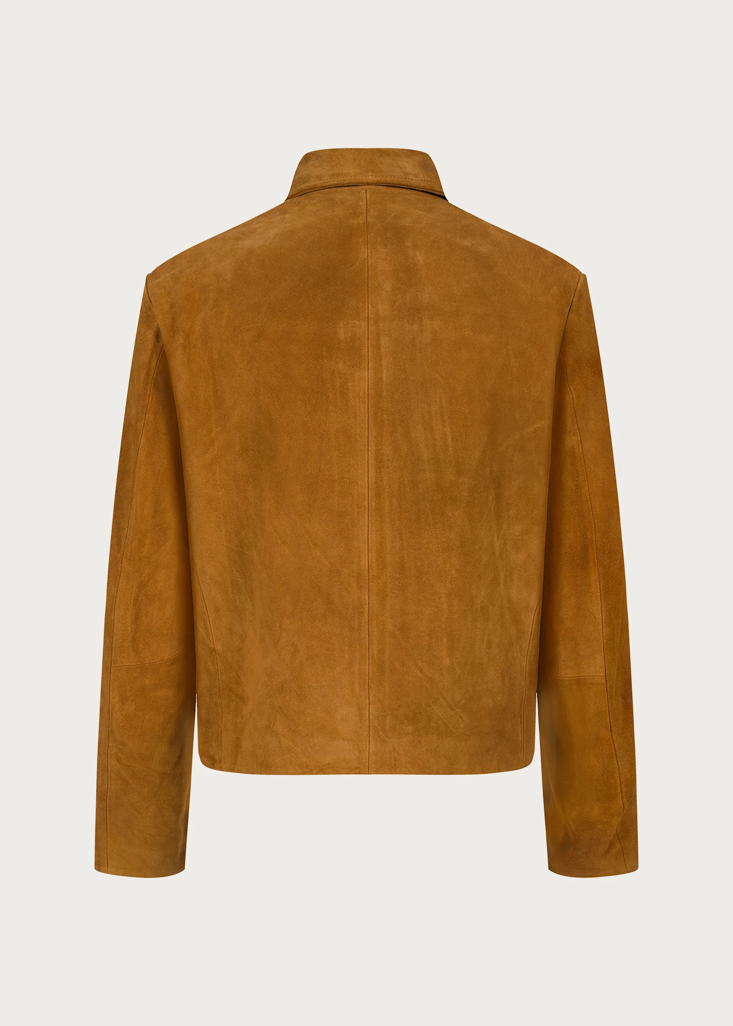 Cowhide suede zip-up leather jacket - Image 5