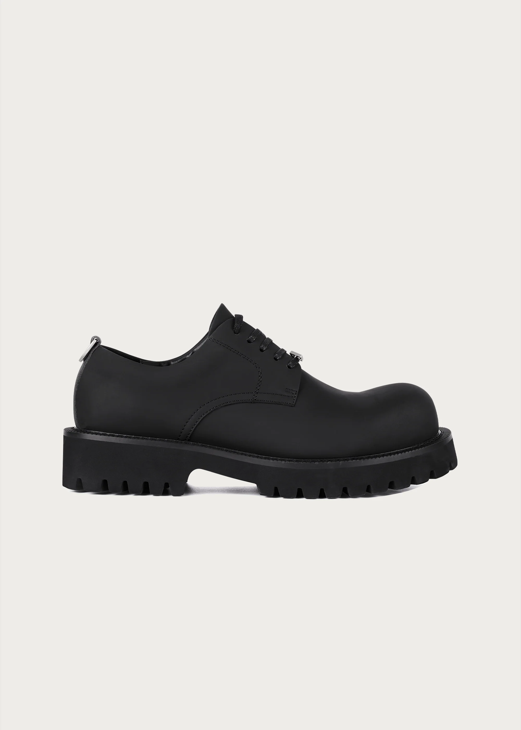Derby shoes Chunky Round-toe Matte black - Image 4