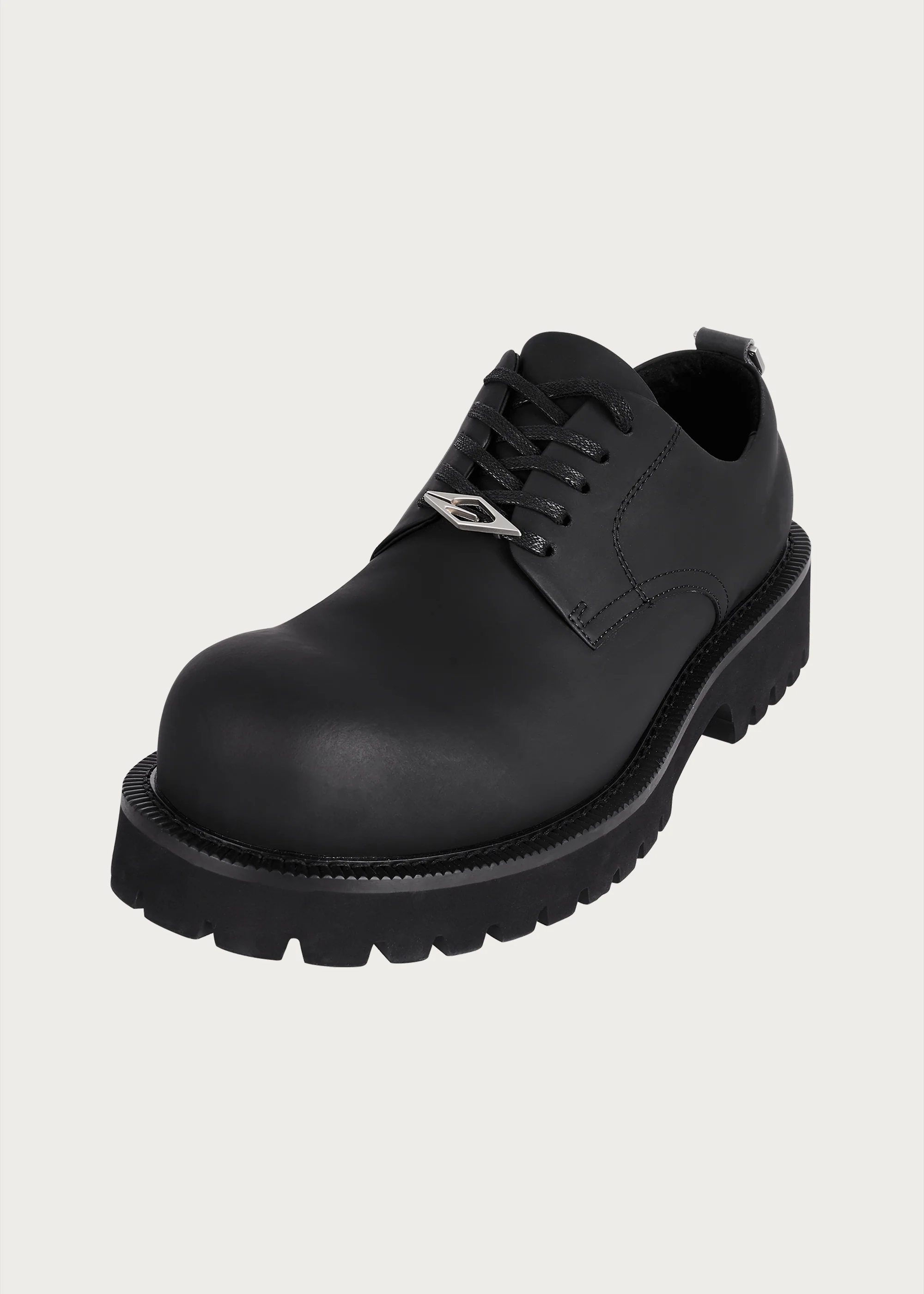 Derby shoes Chunky Round-toe Matte black - Image 5