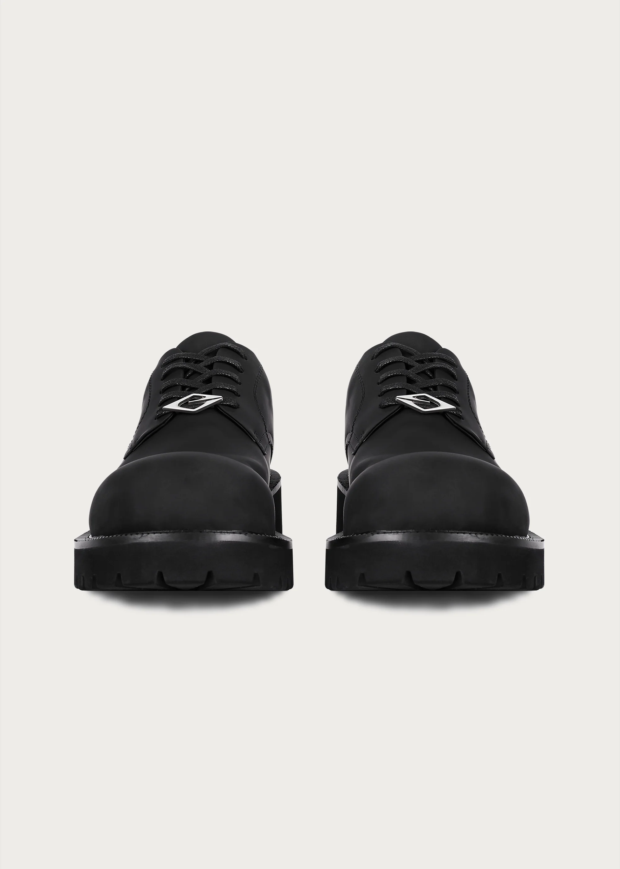 Derby shoes Chunky Round-toe Matte black - Image 6