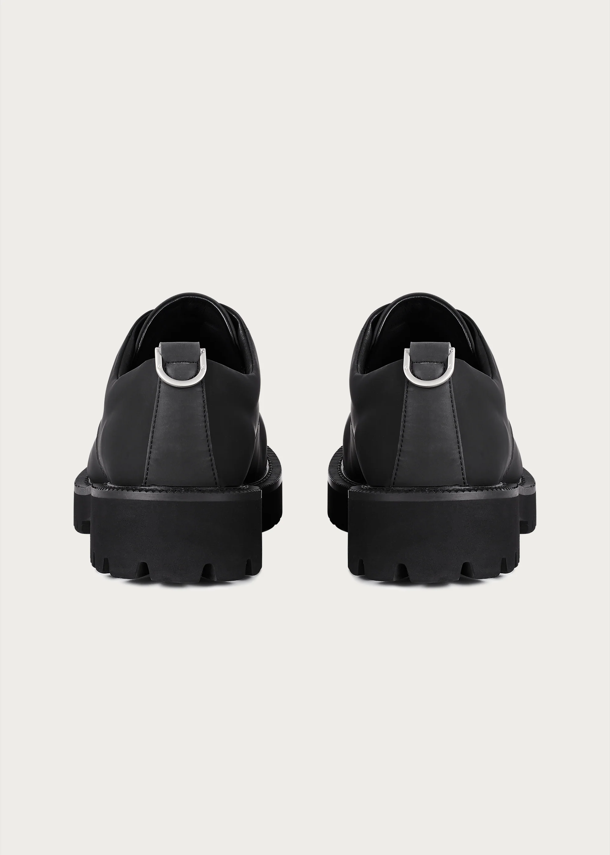 Derby shoes Chunky Round-toe Matte black - Image 7