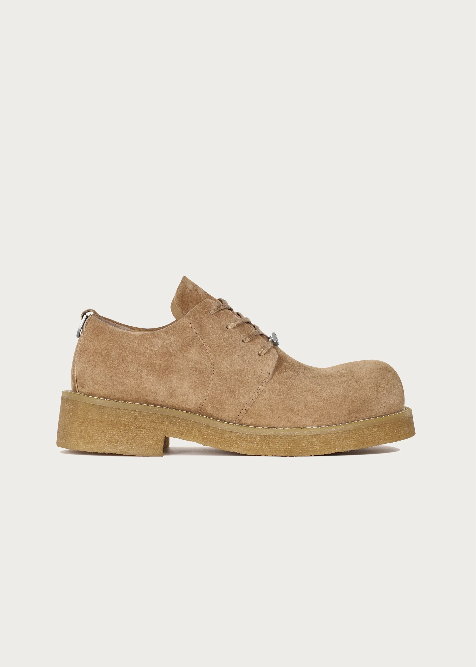 Derby shoes Sheepskin Khaki - Image 3