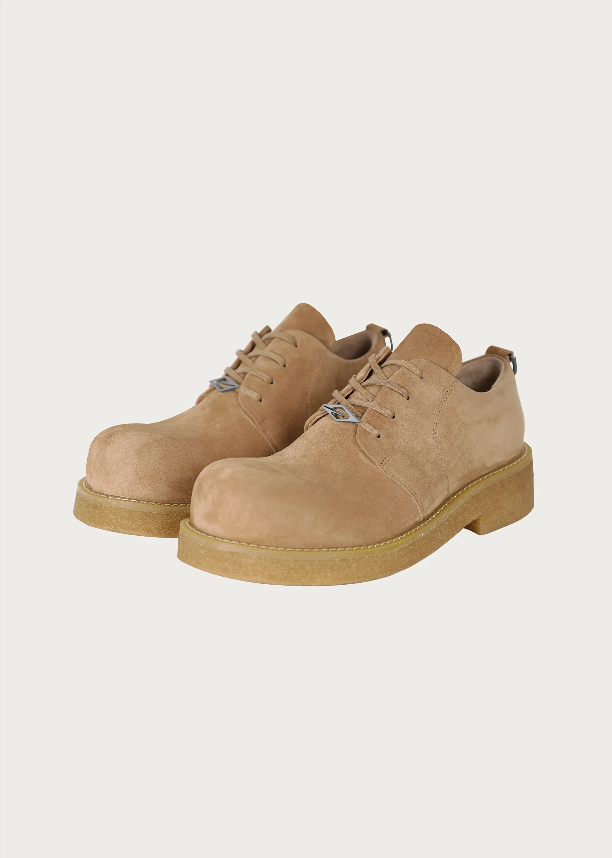 Derby shoes Sheepskin Khaki - Image 4