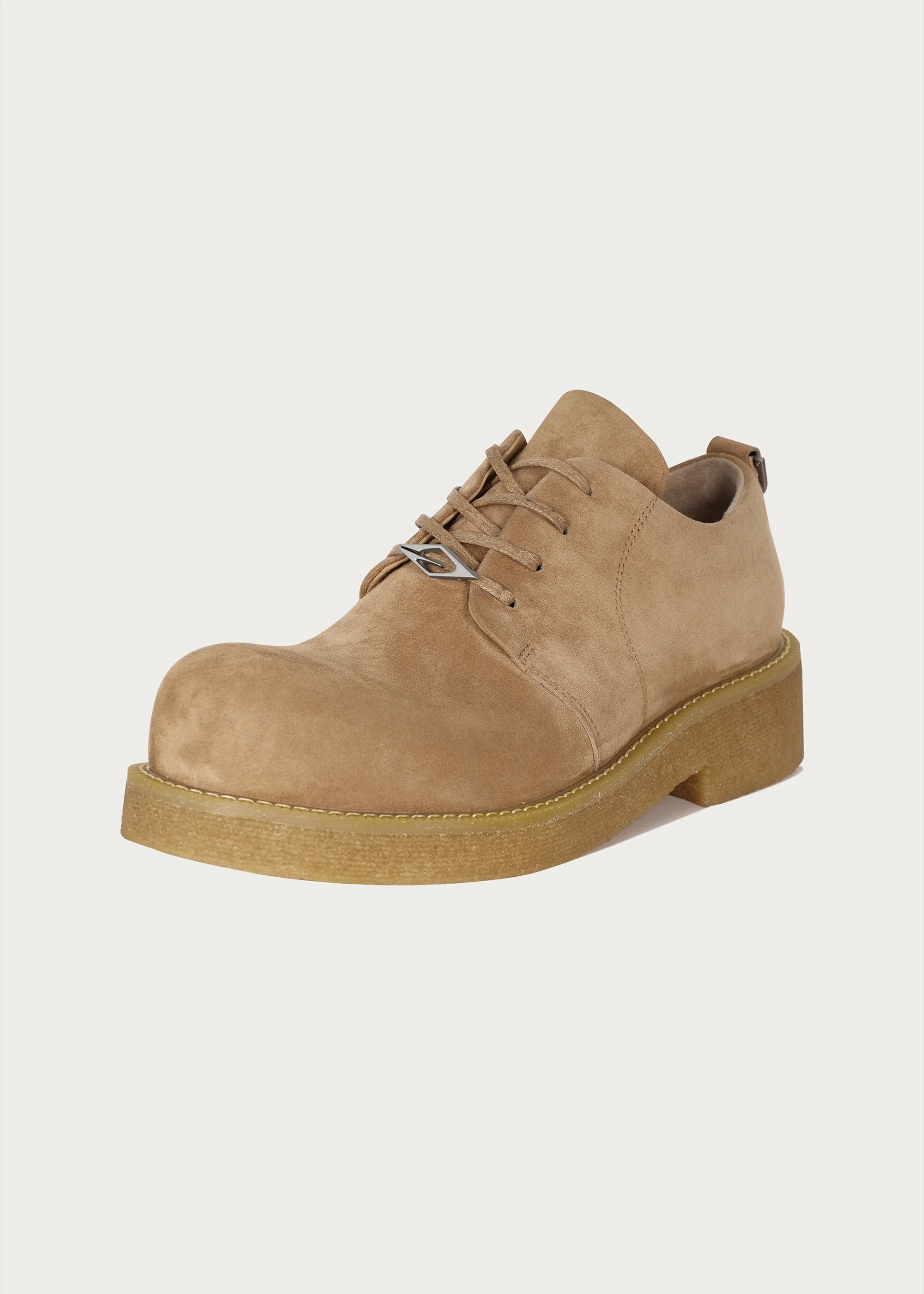 Derby shoes Sheepskin Khaki - Image 6