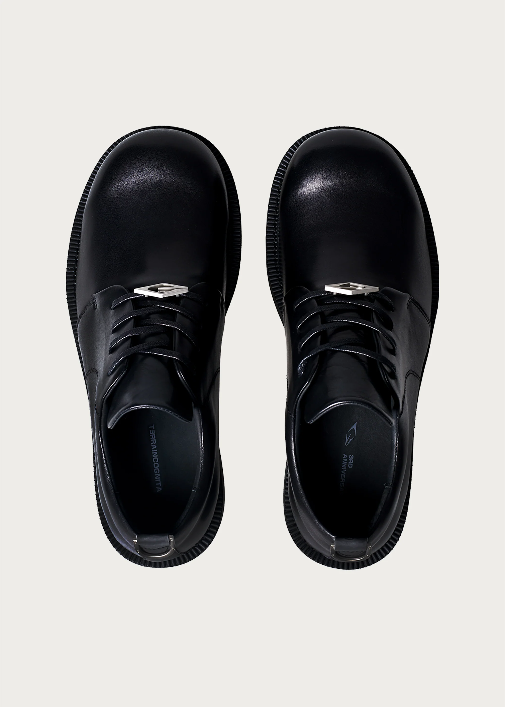Derby shoes thick-soled Black - Image 4