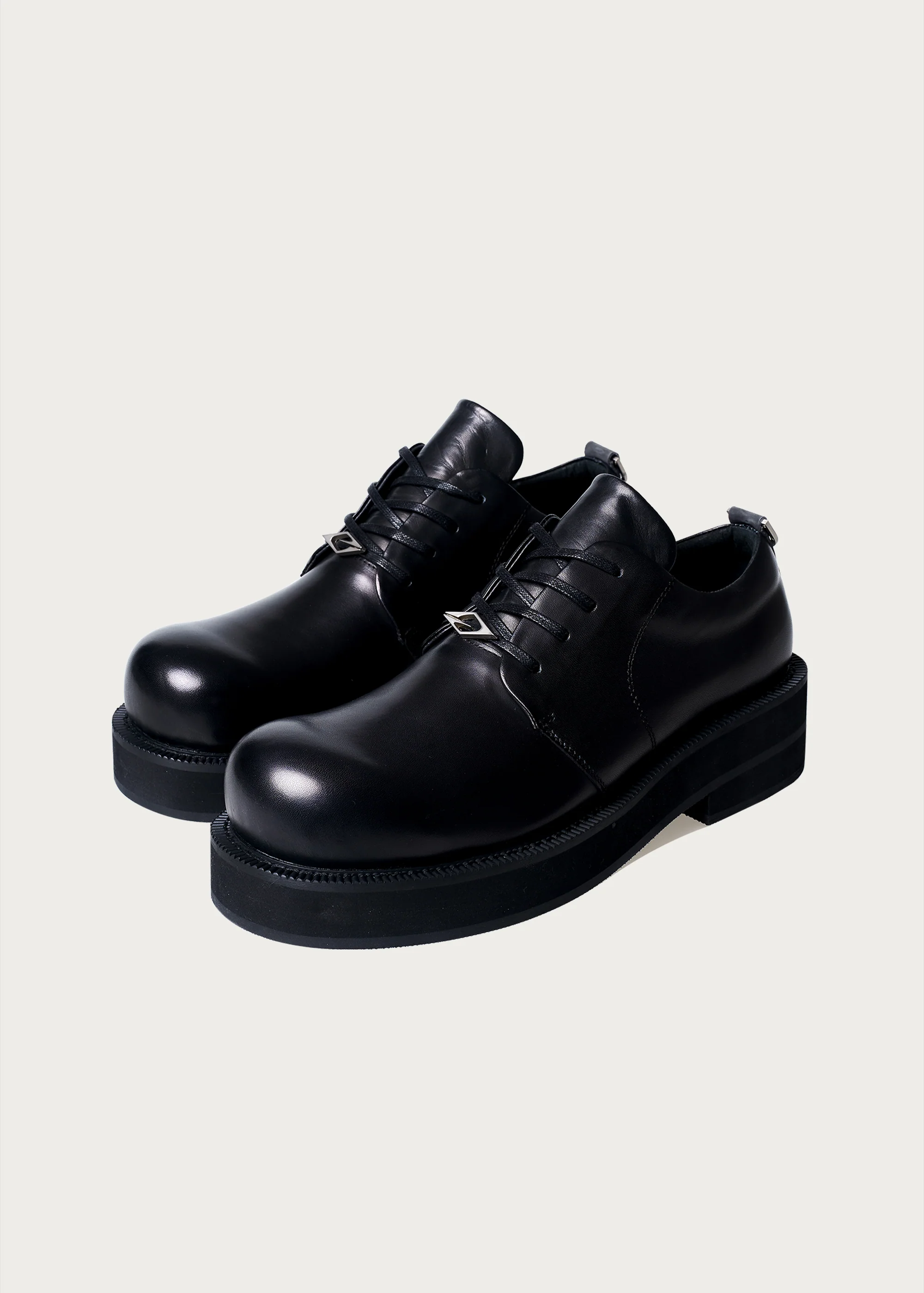 Derby shoes thick-soled Black - Image 6