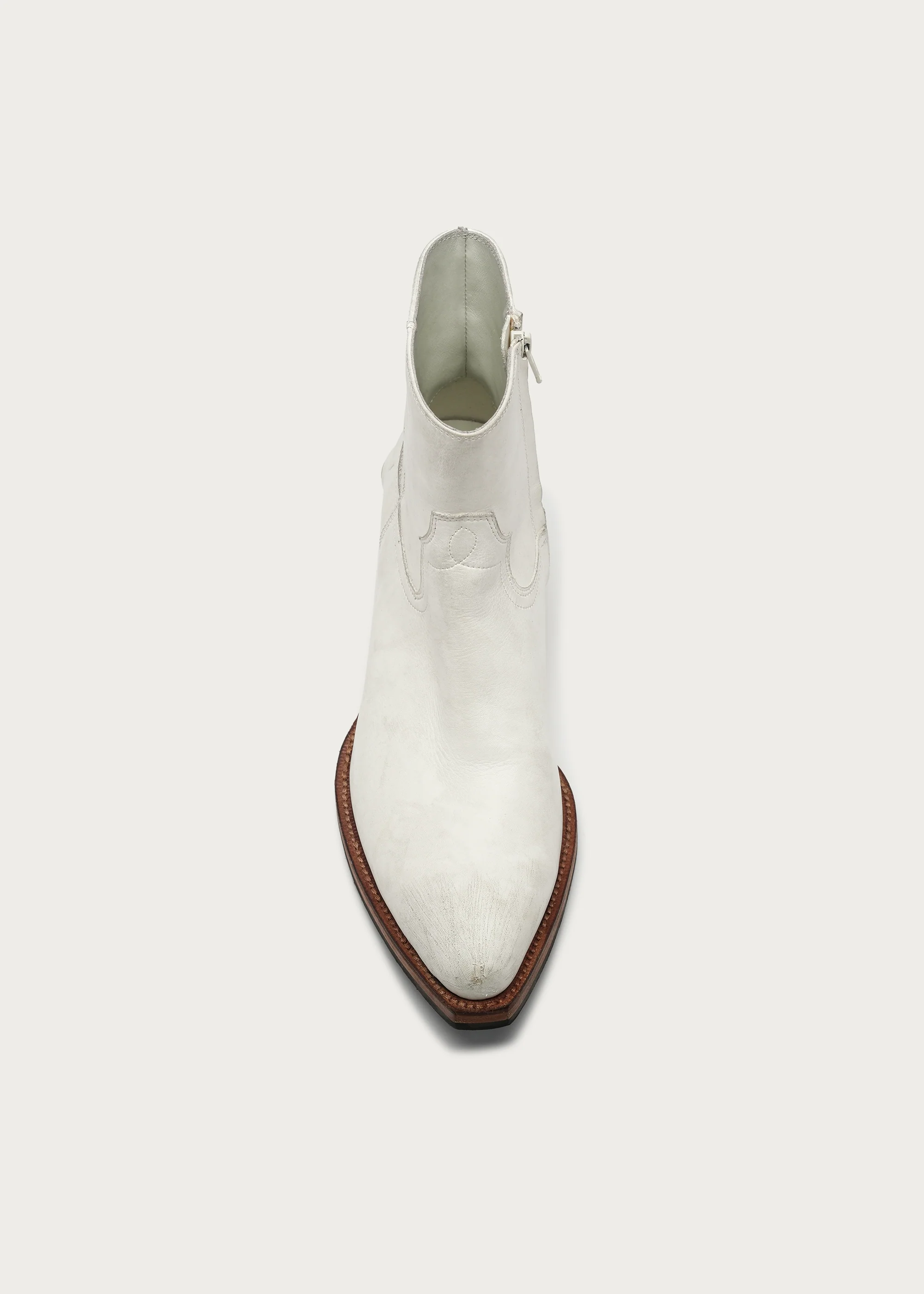 Distressed White Ankle Boots - Image 5