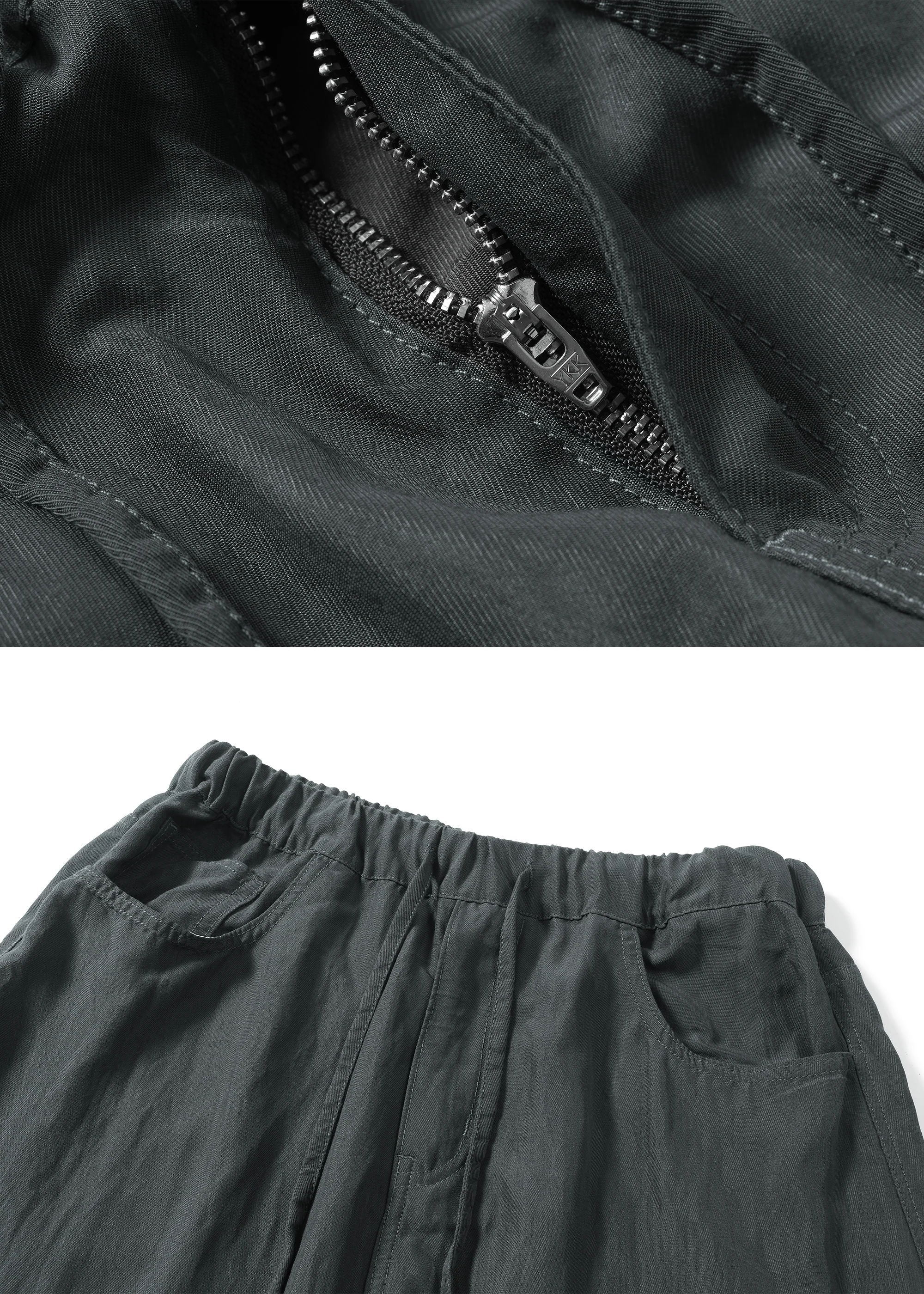 Drapey Casual Trousers with Elastic Waist and Drawstring - Image 3