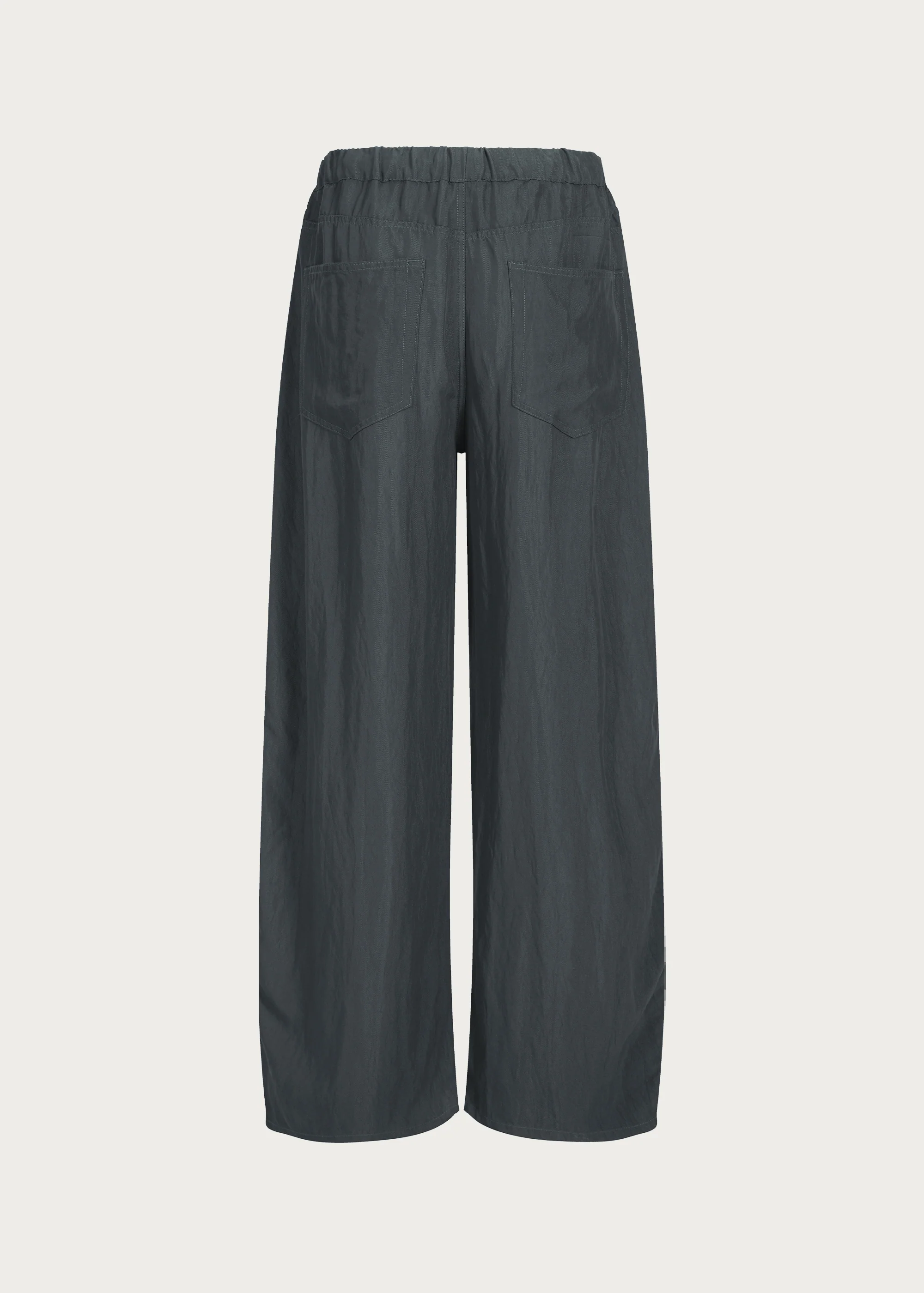 Drapey Casual Trousers with Elastic Waist and Drawstring - Image 6