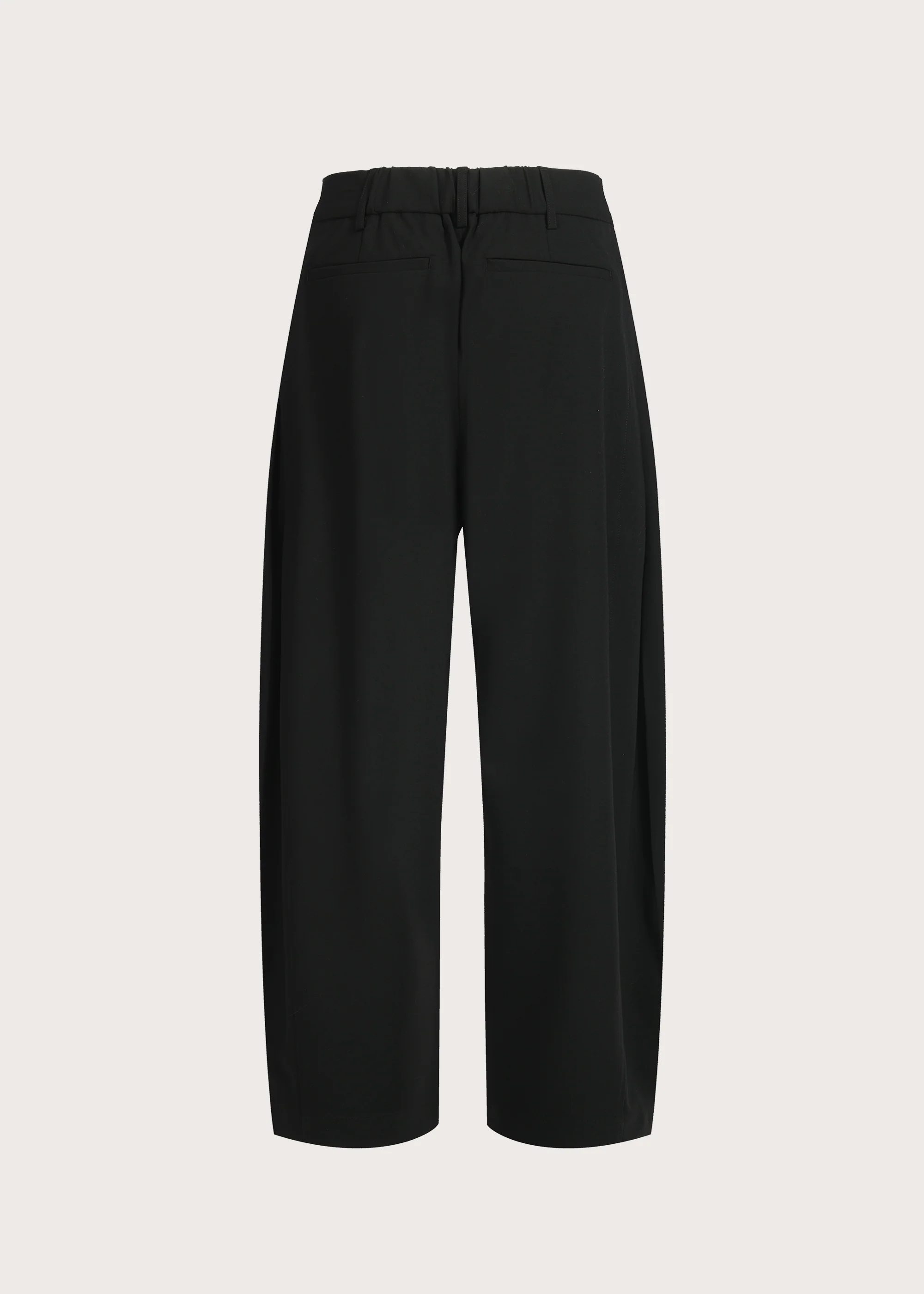 Drapey Wool-Blend Pleated Trousers Black - Image 4