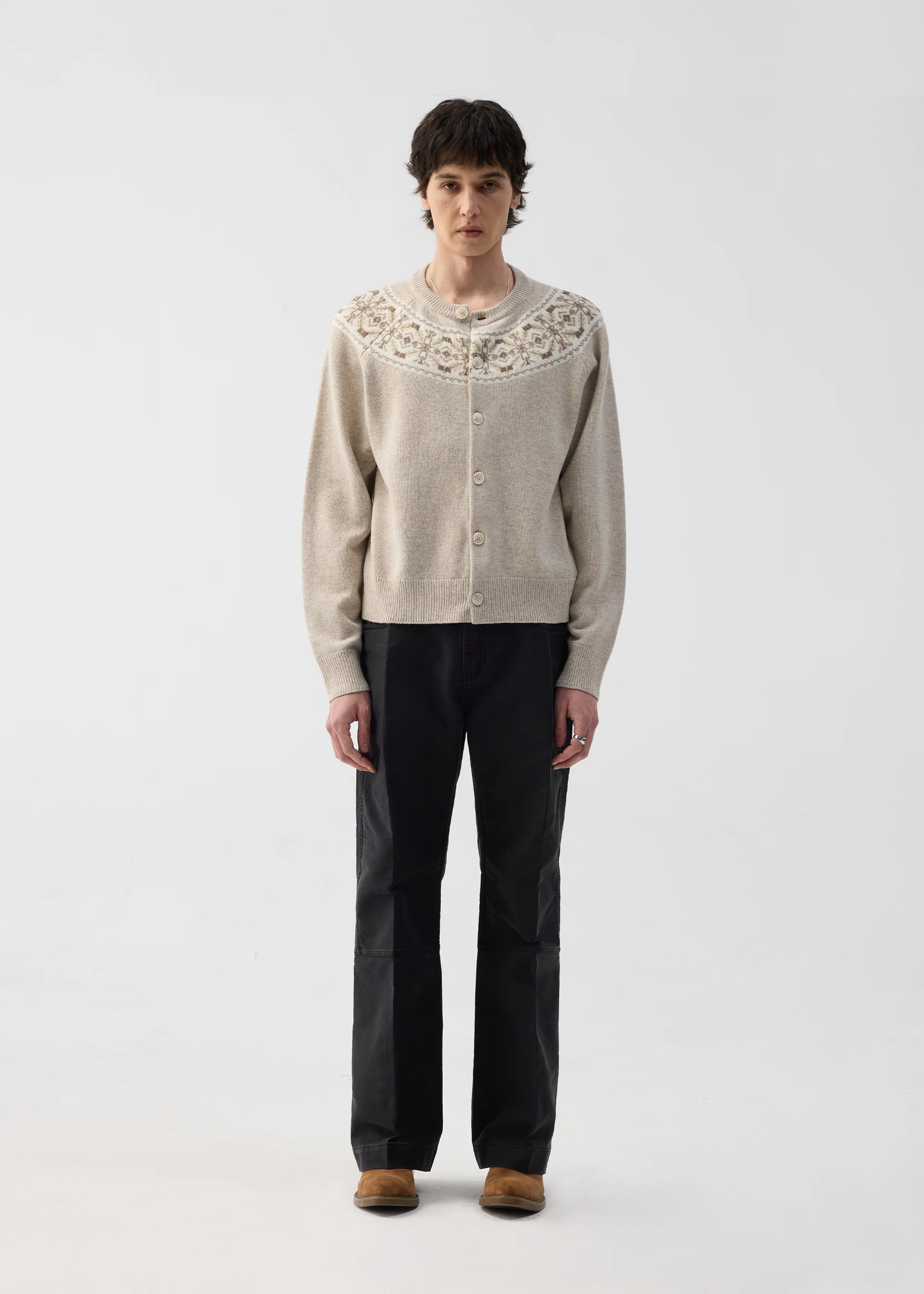 Fair Isle Jacquard Wool-Blend Cardigan - Image 2