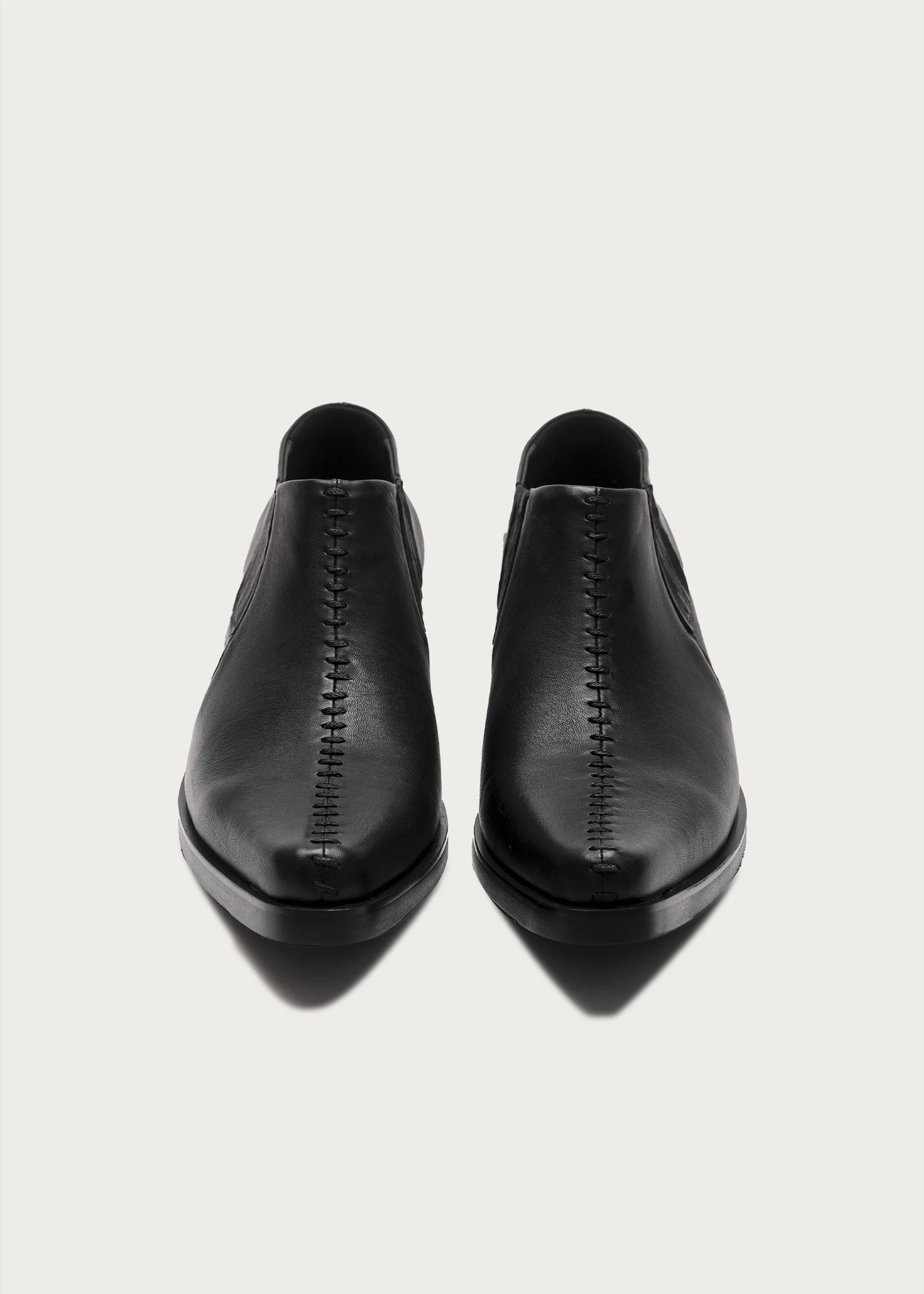 Front Stitch Ankle Boots Black - Image 3