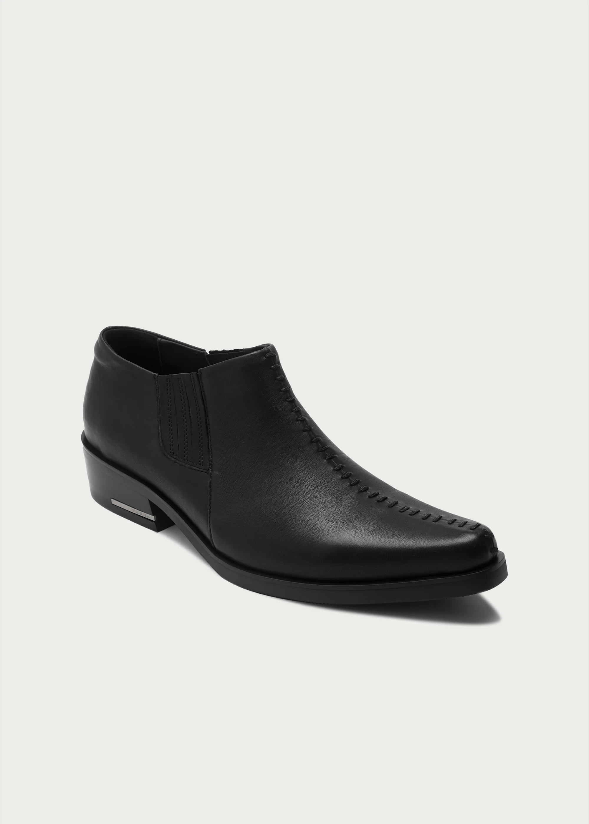 Front Stitch Ankle Boots Black - Image 4