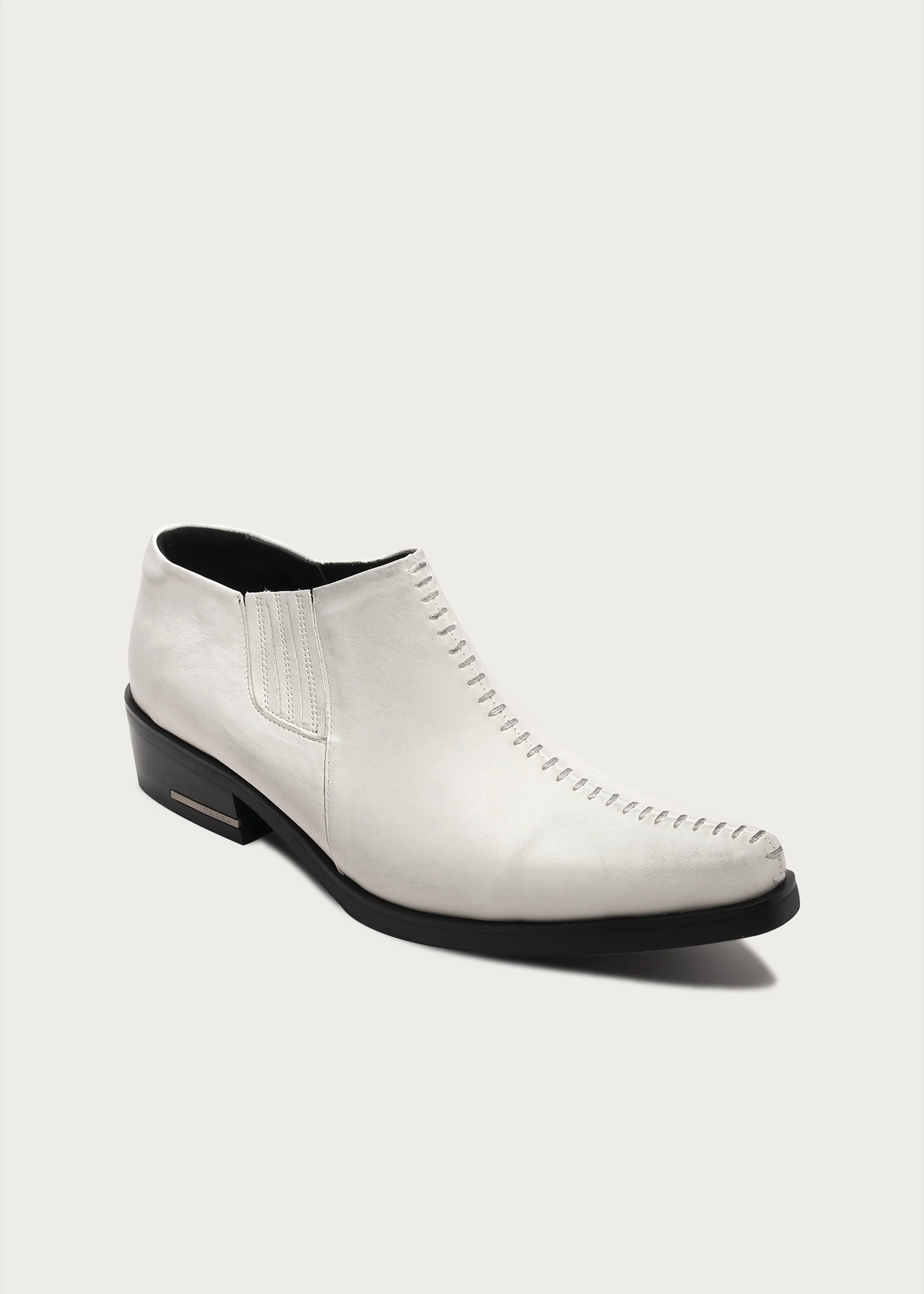 Front Stitch Ankle Boots Dirty white - Image 4
