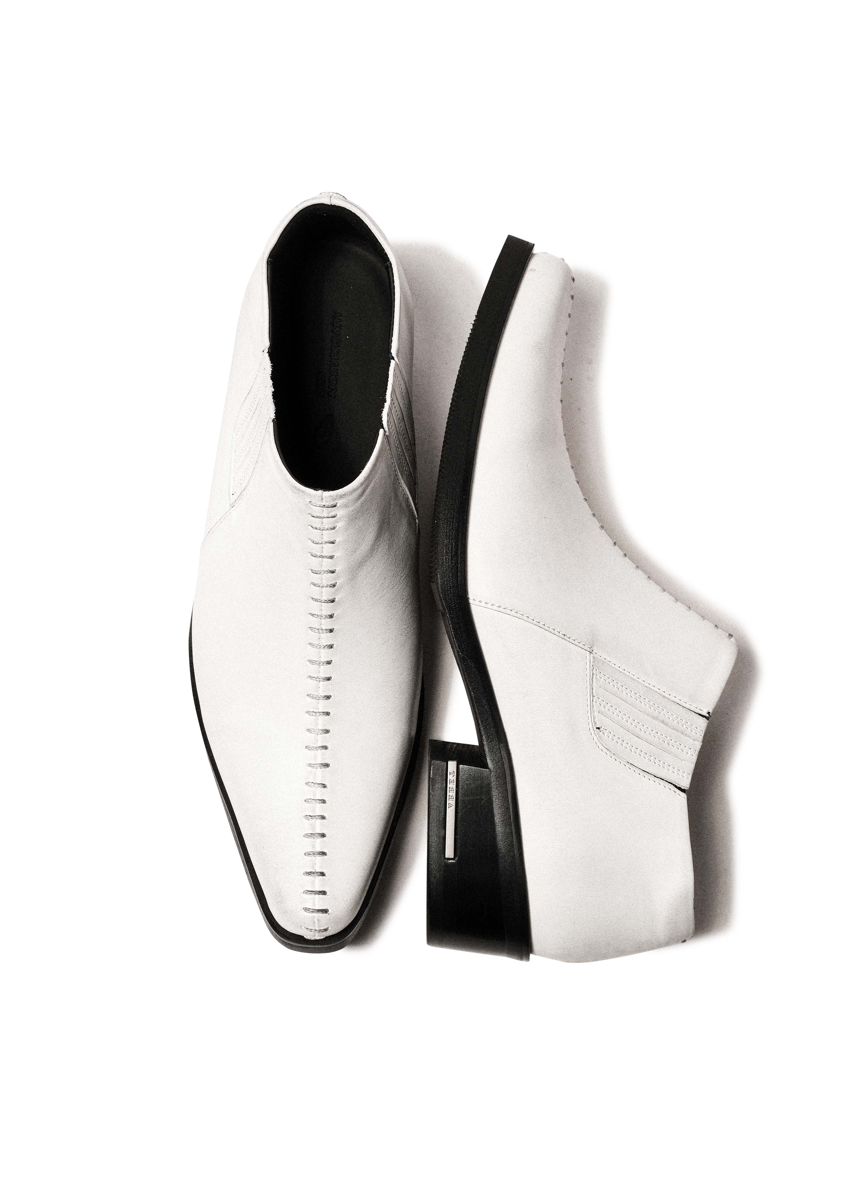 Front Stitch Ankle Boots Dirty white - Image 7
