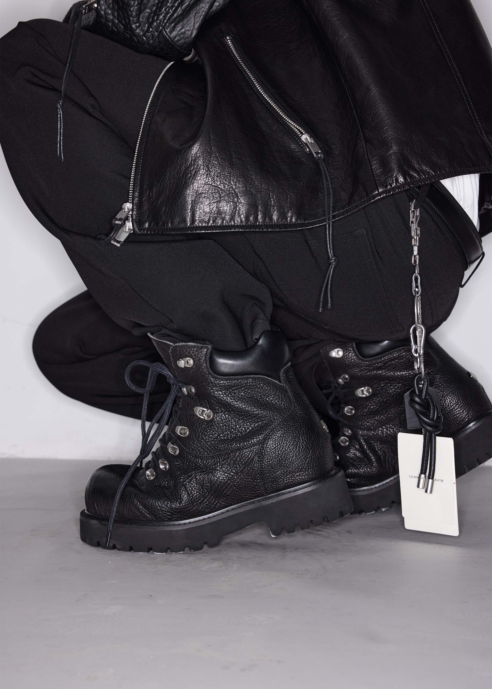 Hiking Work Style Fashion boots Black - Image 2