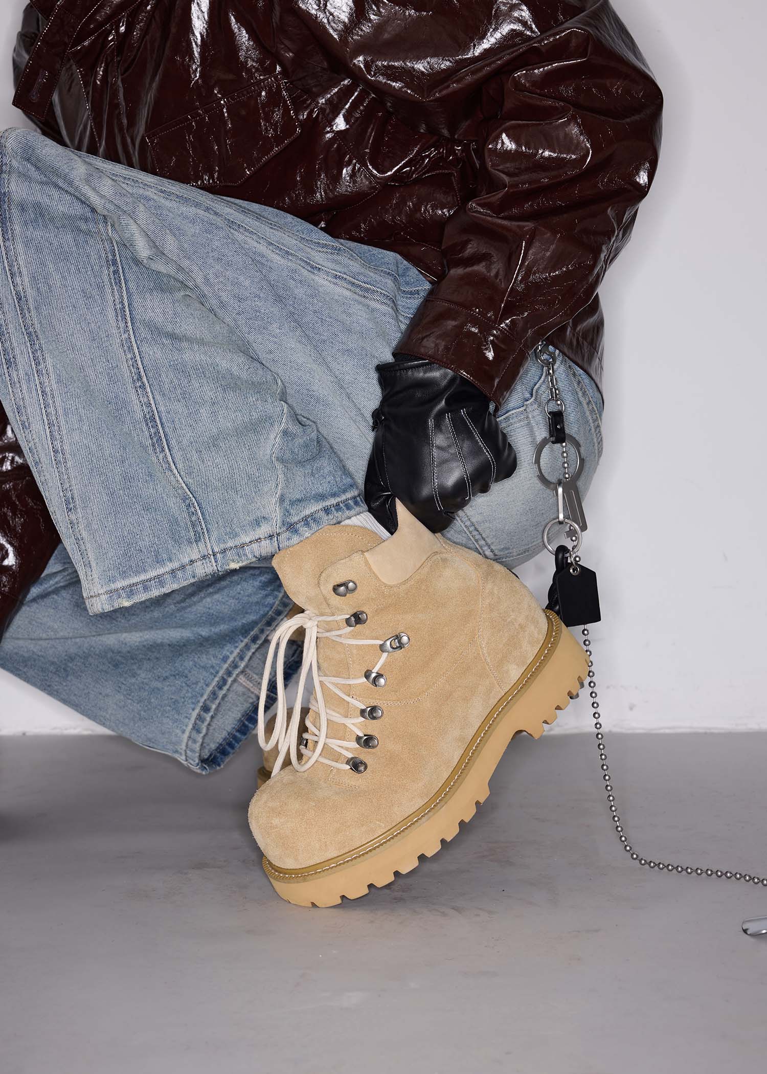 Hiking Work Style Fashion boots Khaki - Image 2