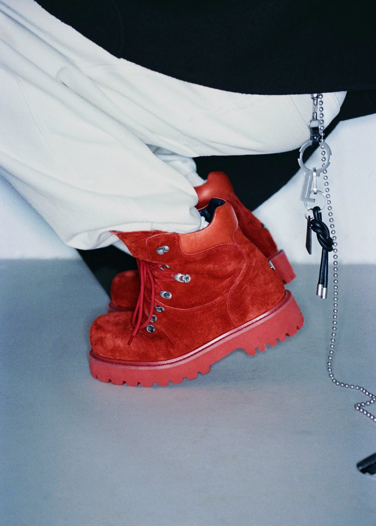 Hiking Work Style Fashion boots Red - Image 2