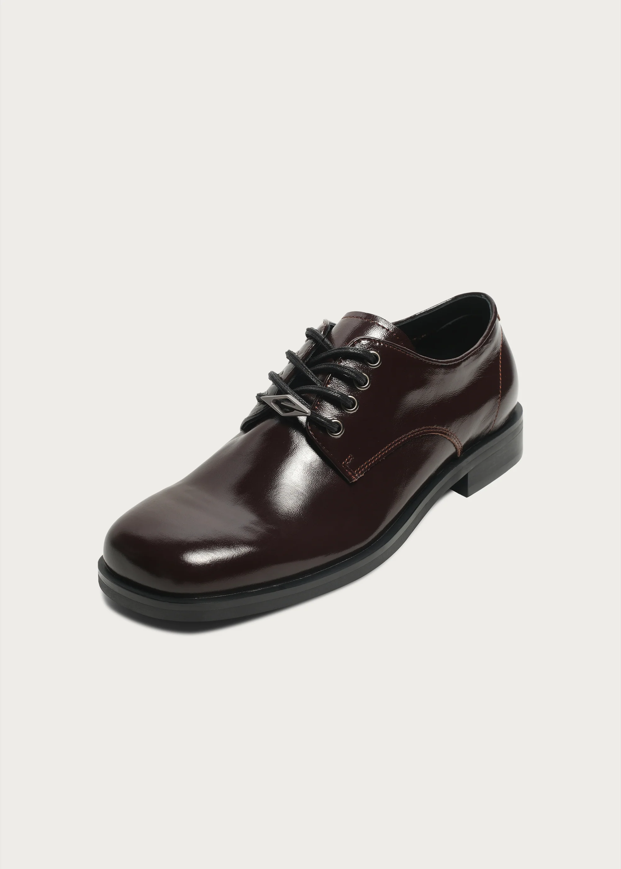 Leather Derby shoes Chocolate brown - Image 4