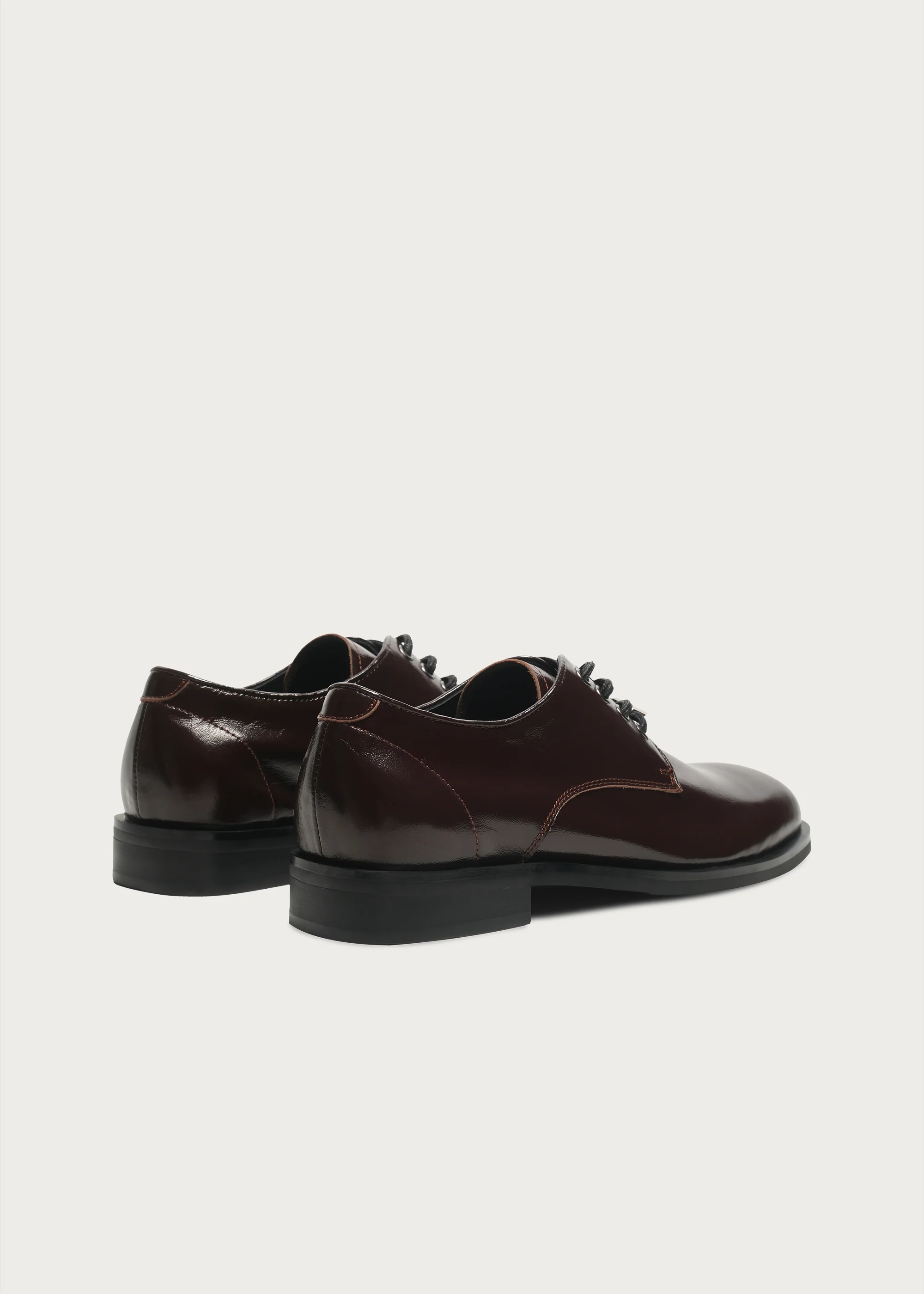 Leather Derby shoes Chocolate brown - Image 5