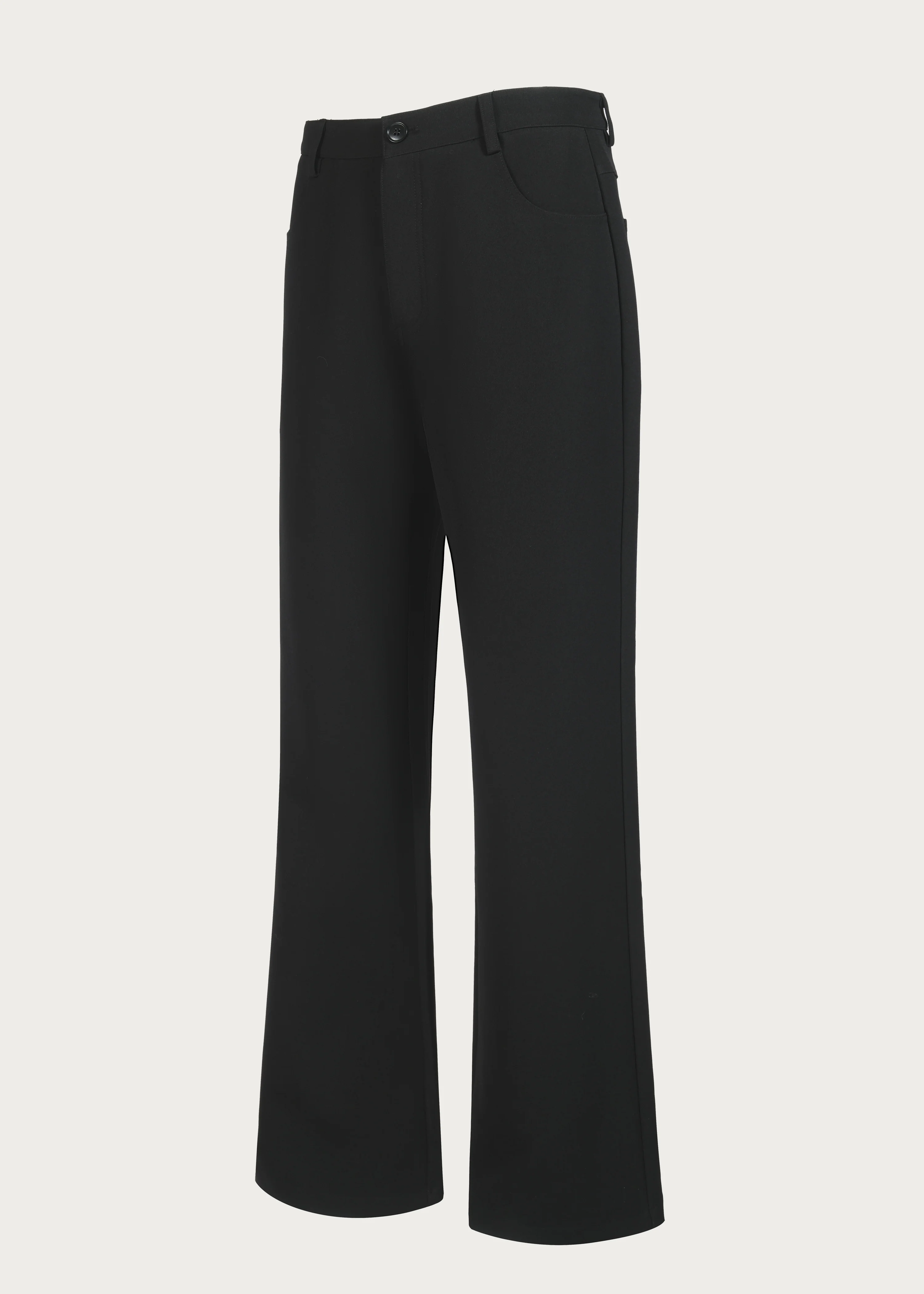 Wrinkle-resistant tailored trousers with a subtle flare - Image 3