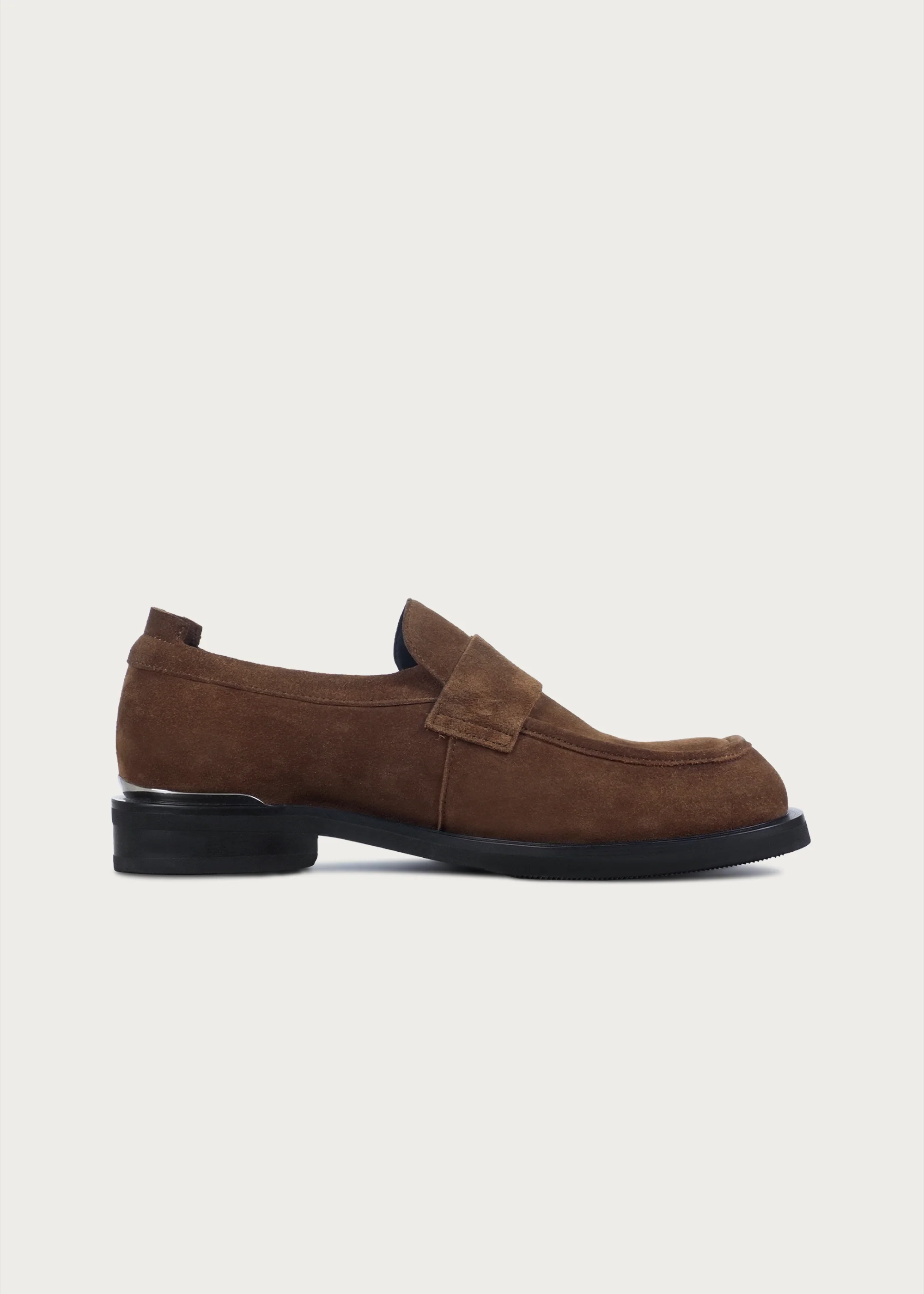 Loafers Button Leather Brown - Image 7