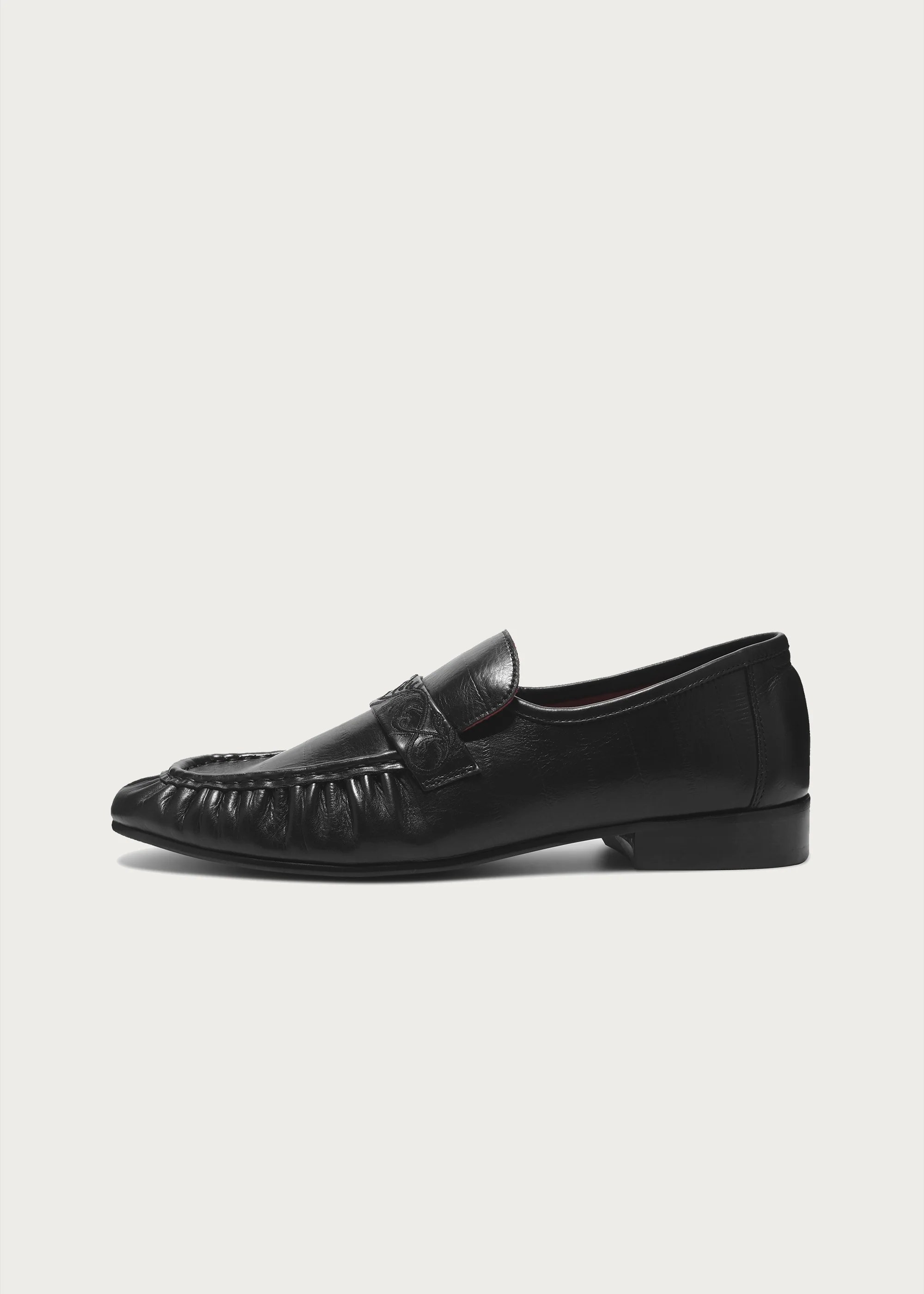 Loafers Vine-engraved Elegant black - Image 4