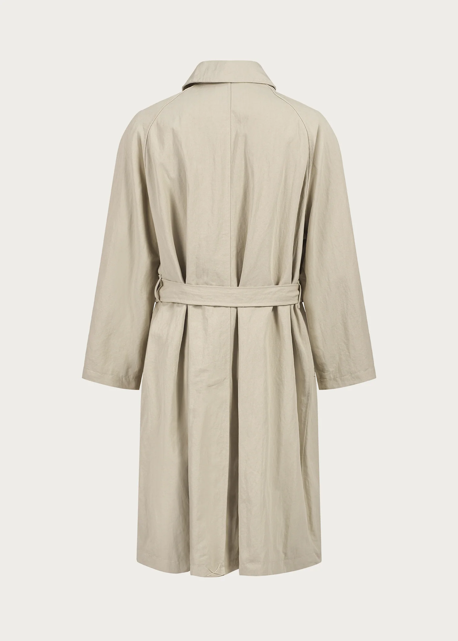 Long trench coat with lapel Khaki - Image 5