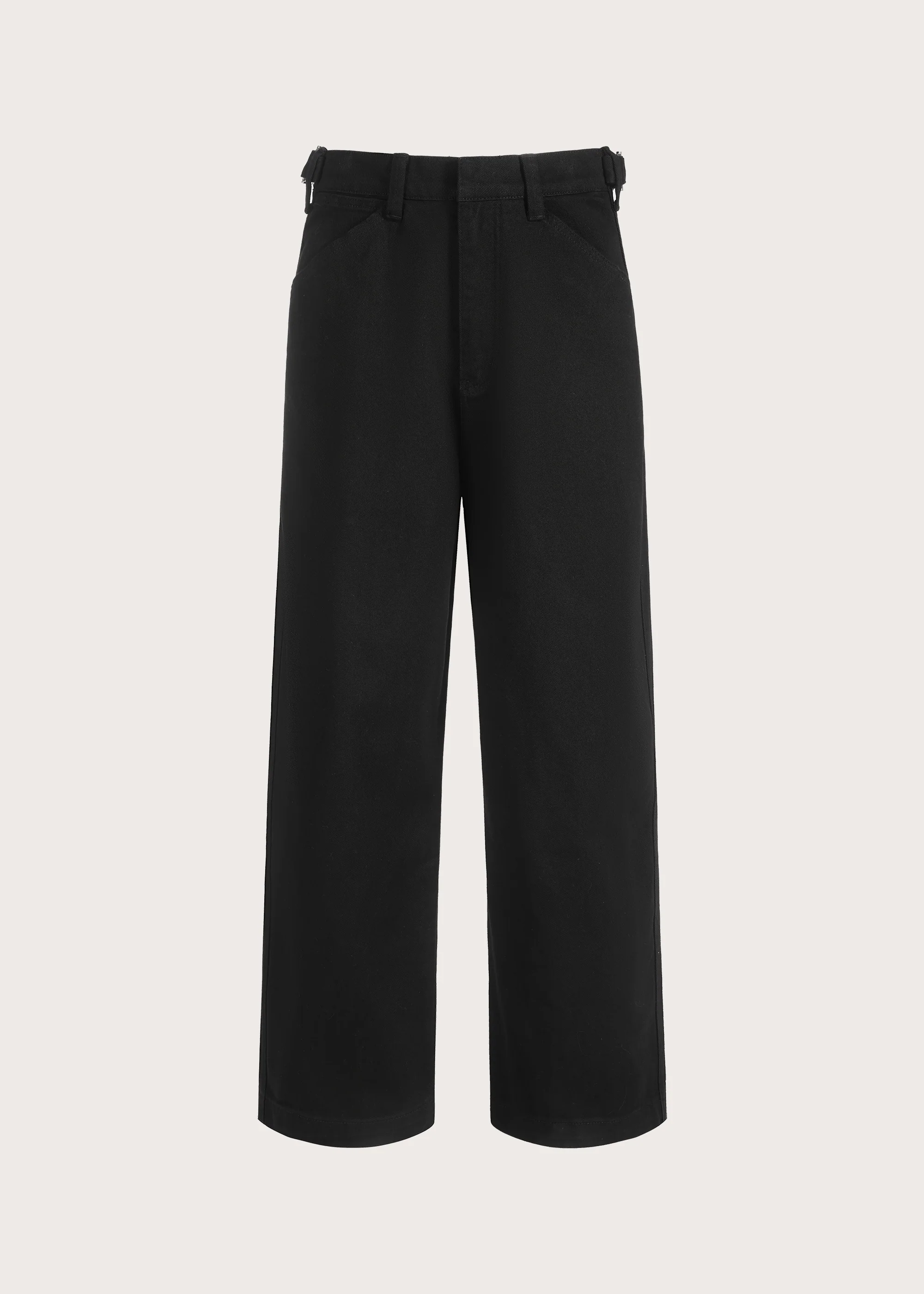 Loose-fitting jeans with an adjustable waistband Black