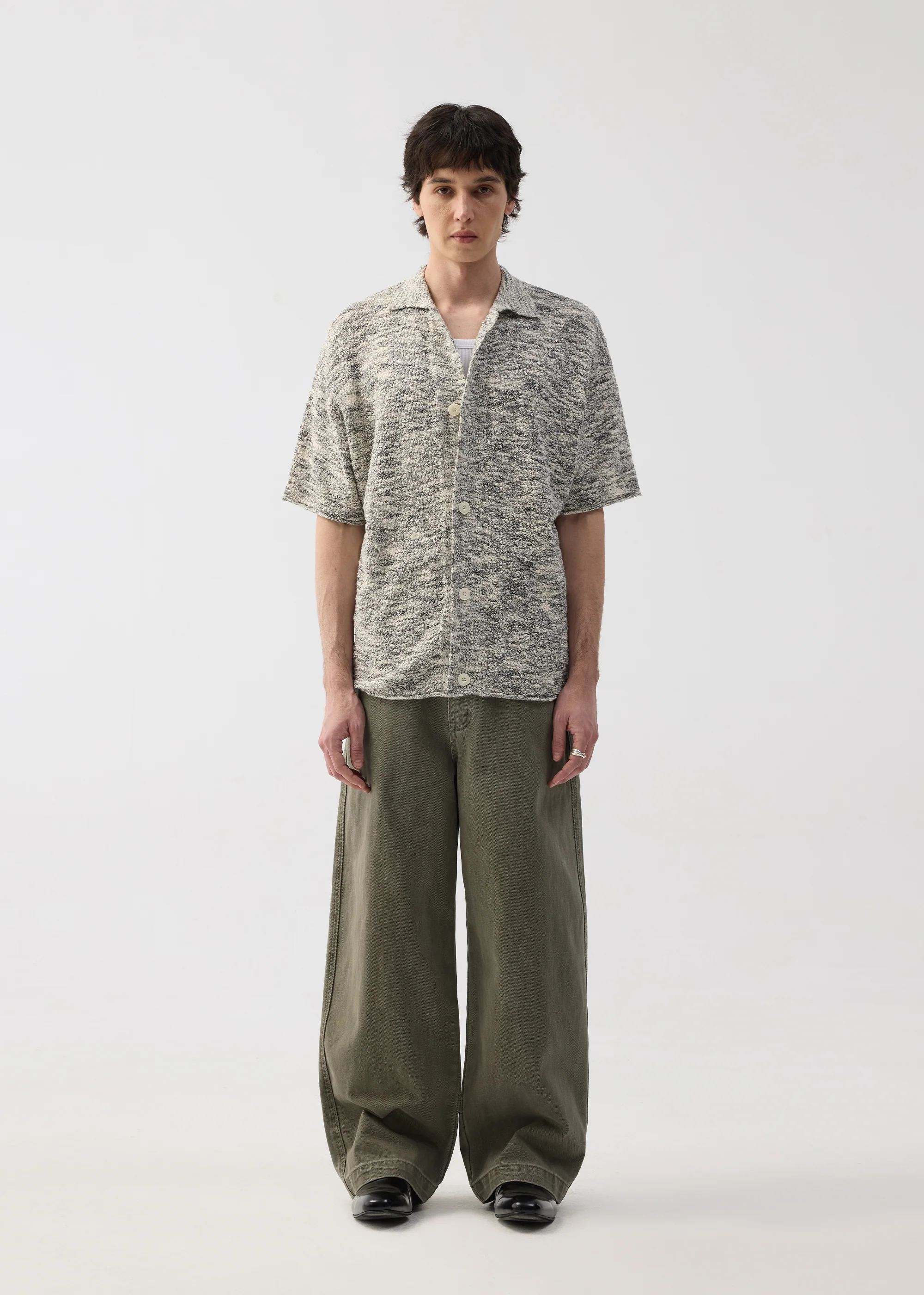 Loose-fitting jeans with an adjustable waistband Green - Image 2