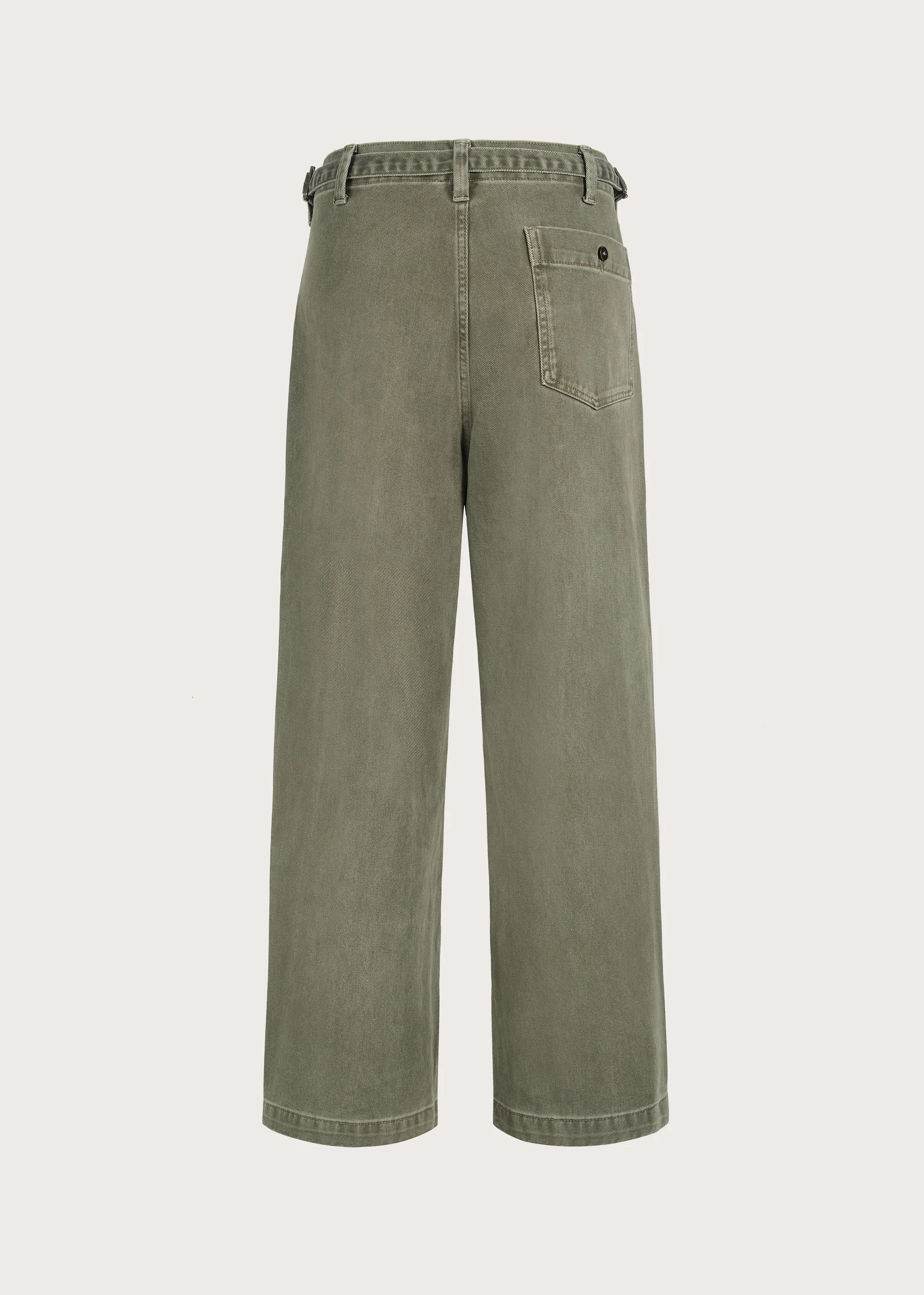 Loose-fitting jeans with an adjustable waistband Green - Image 6
