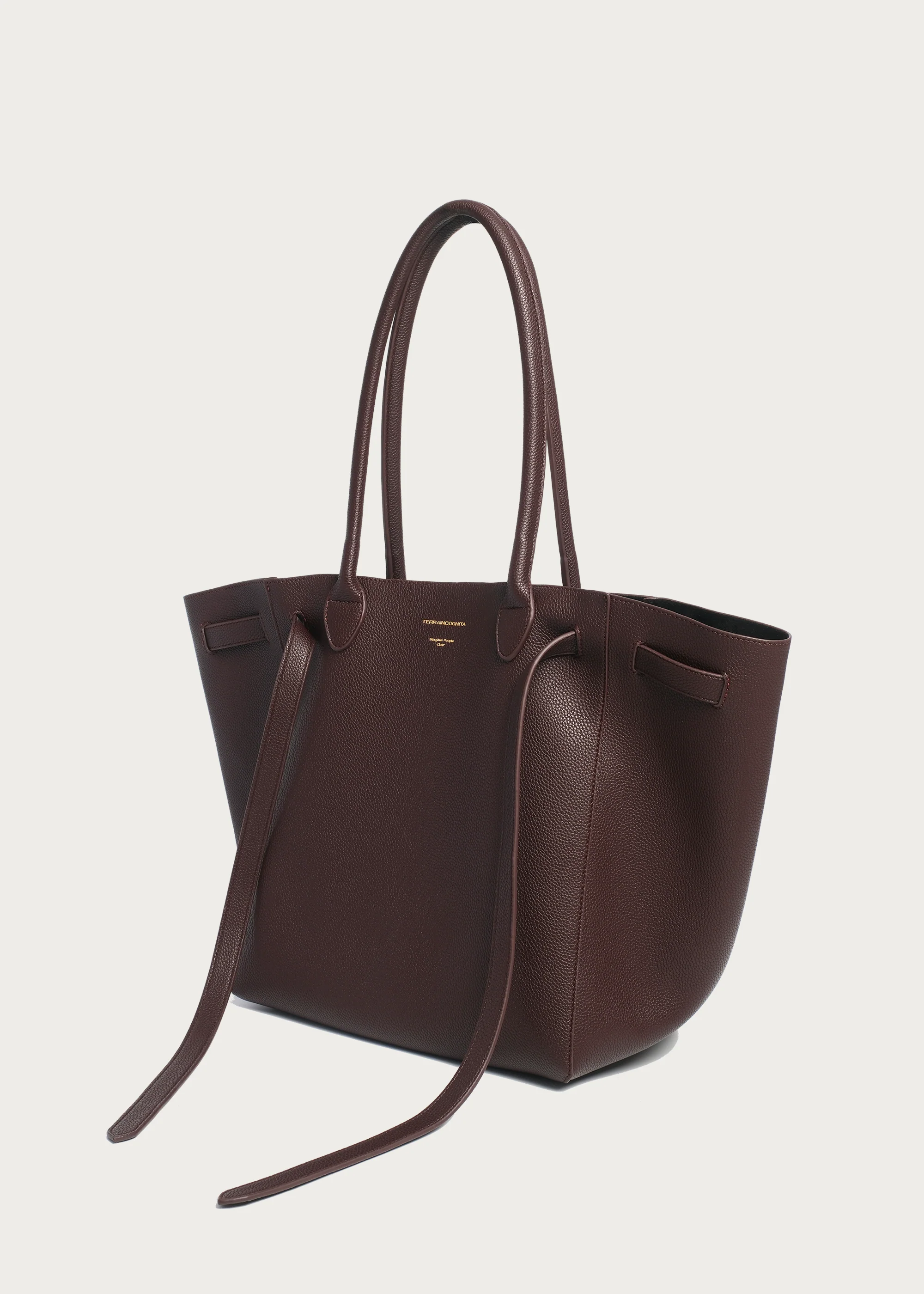Lychee-Grain Microfiber Leather Large-Capacity Tote Bag Red - Image 4