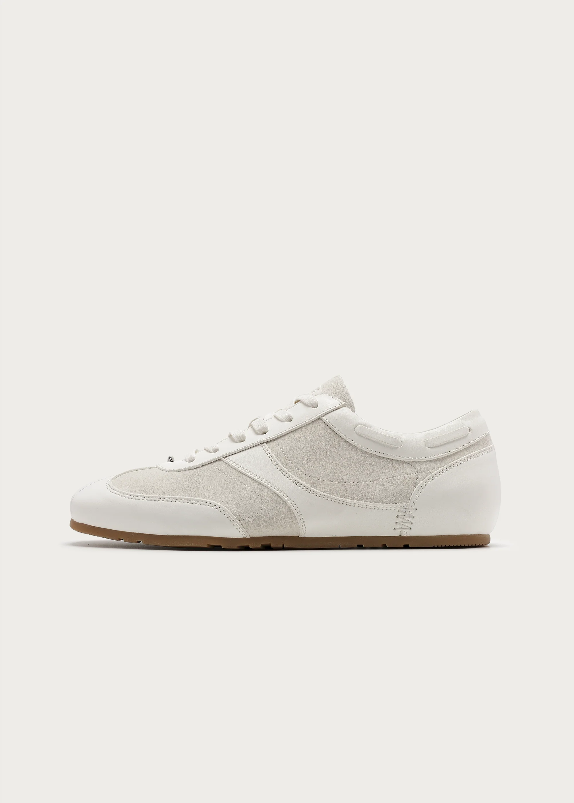 Metal-Embellished Sneakers White - Image 4