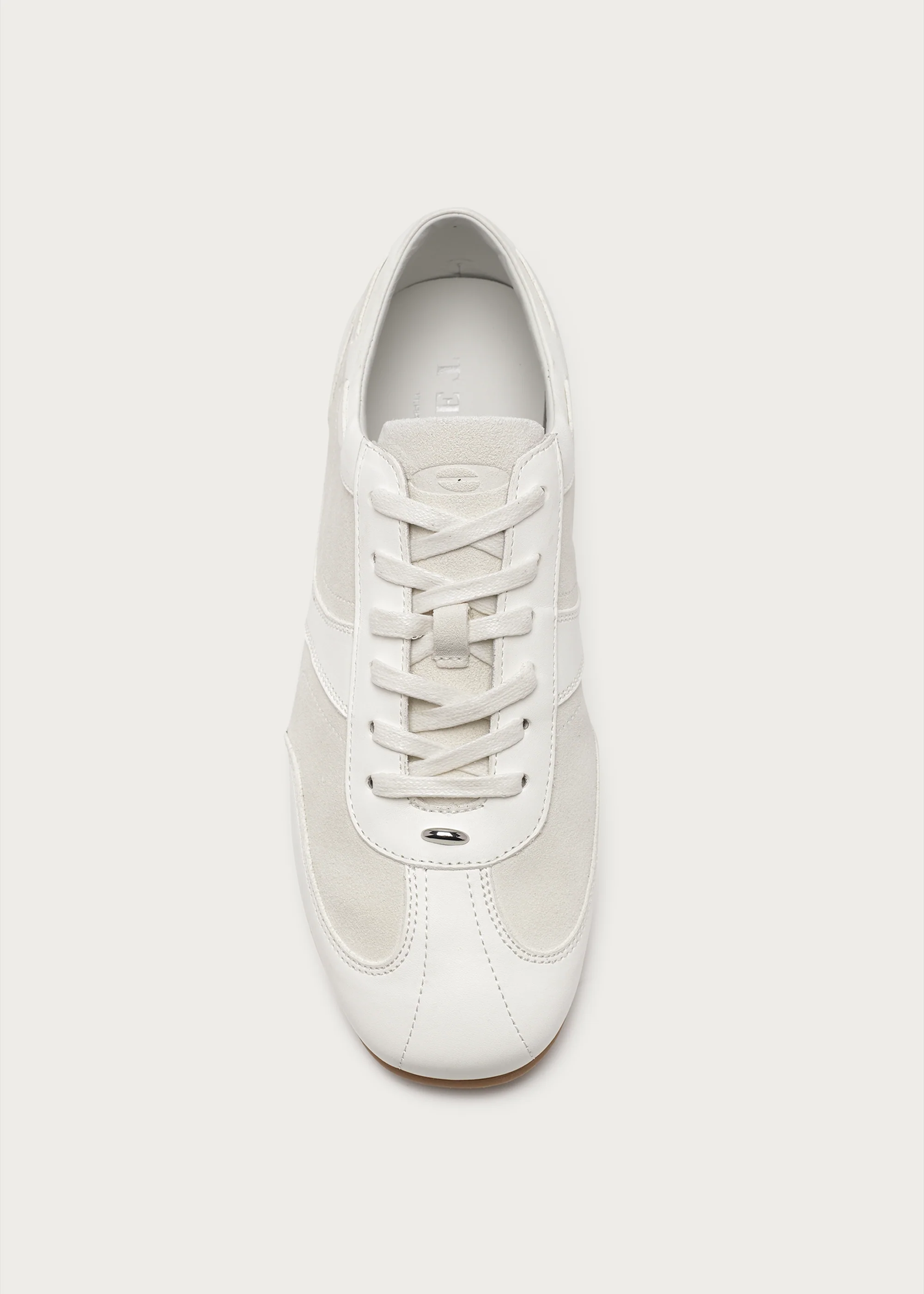 Metal-Embellished Sneakers White - Image 5